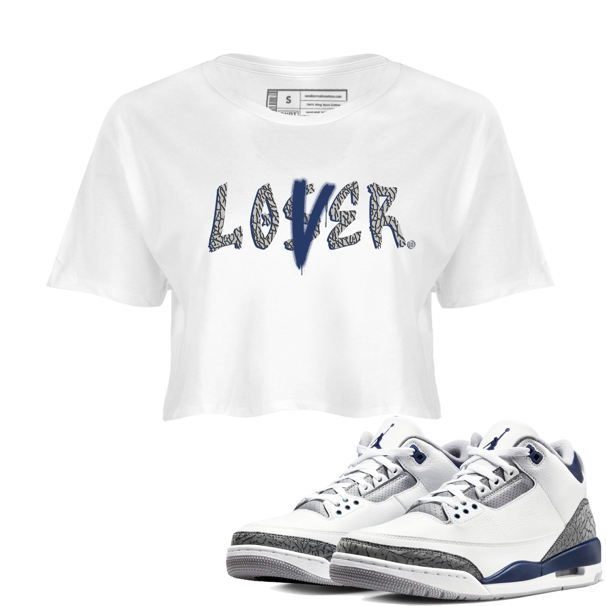 Loser Lover snkmatch Women's Top - Air Jordan 3 Midnight Navy 2023