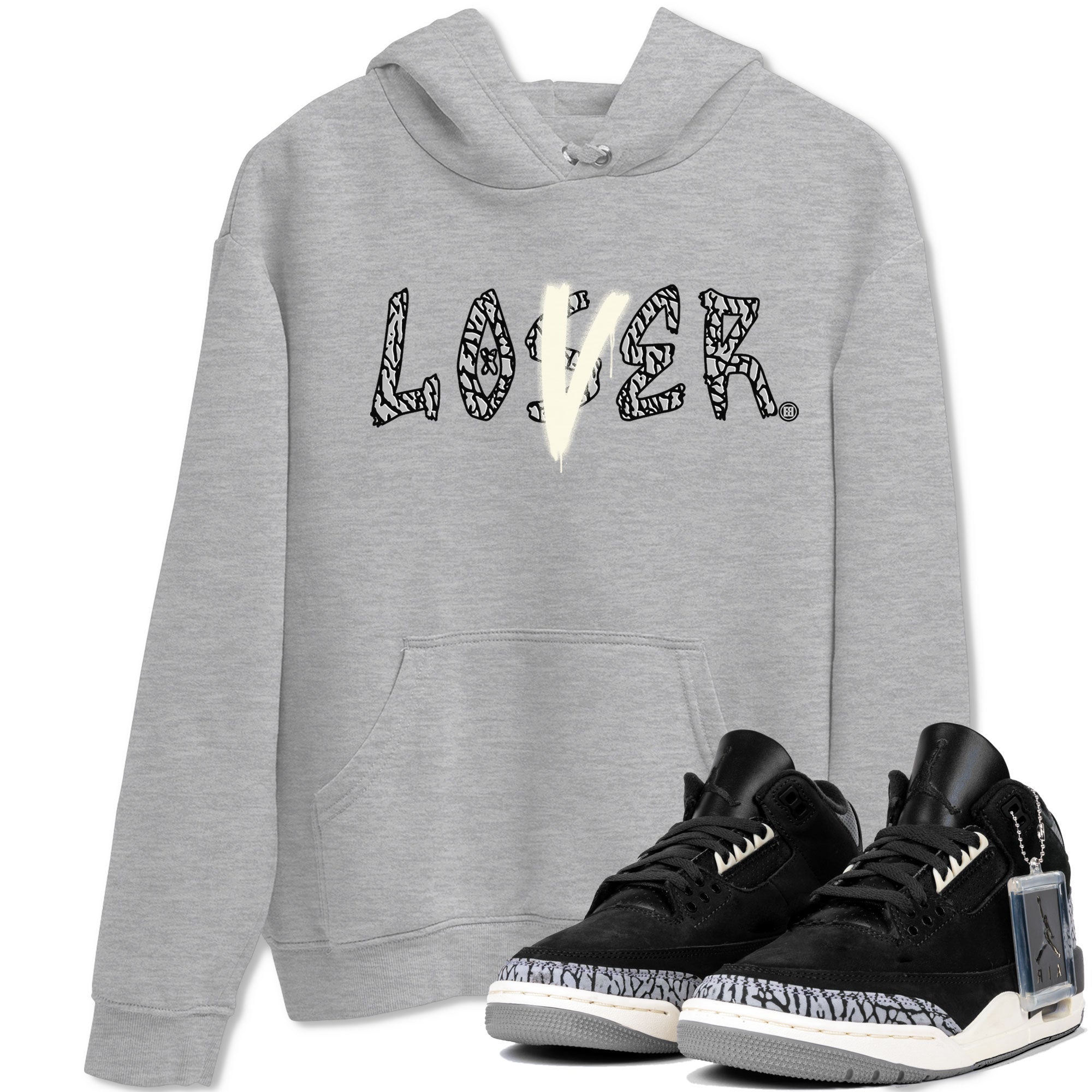 Loser Lover snkmatch Tee - Air Jordan 3 Off Noir