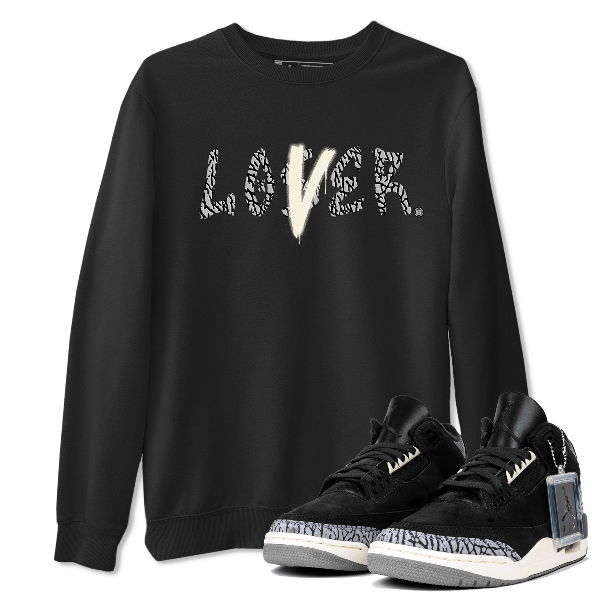 Loser Lover snkmatch Tee - Air Jordan 3 Off Noir