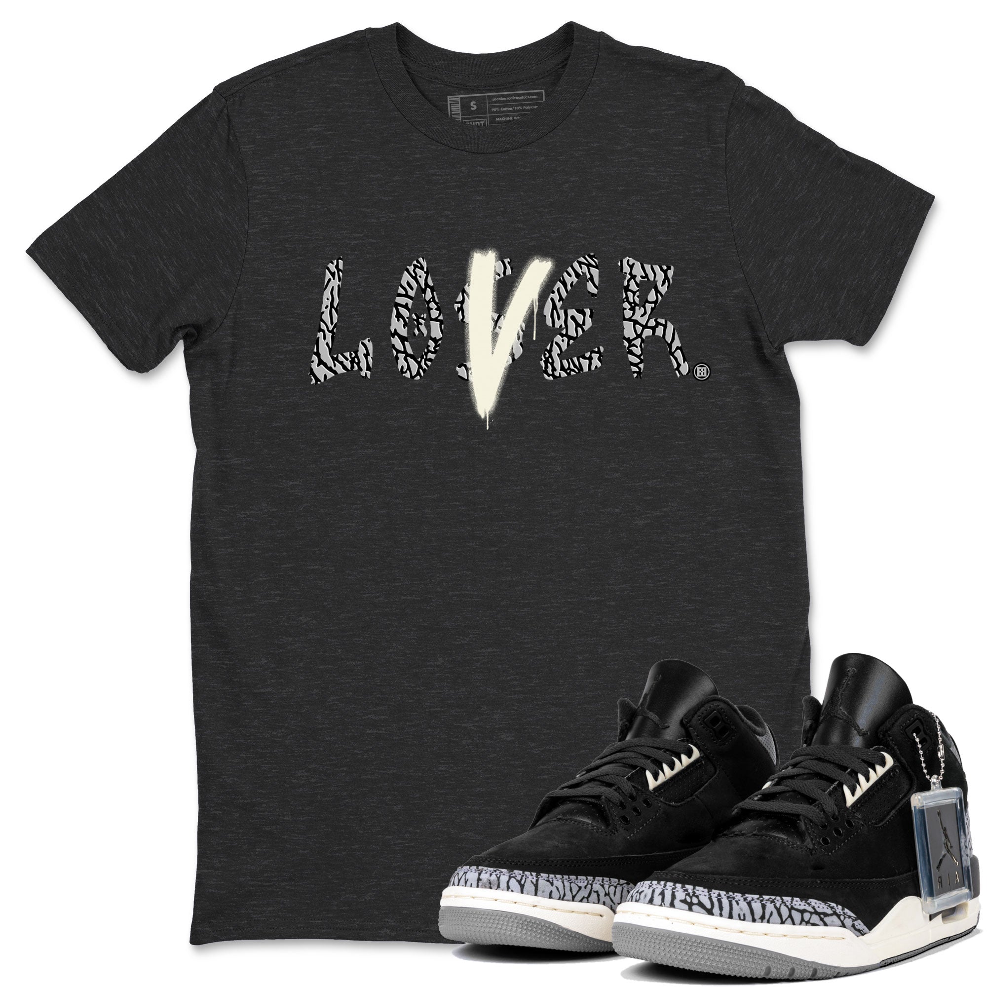 Loser Lover snkmatch Tee - Air Jordan 3 Off Noir