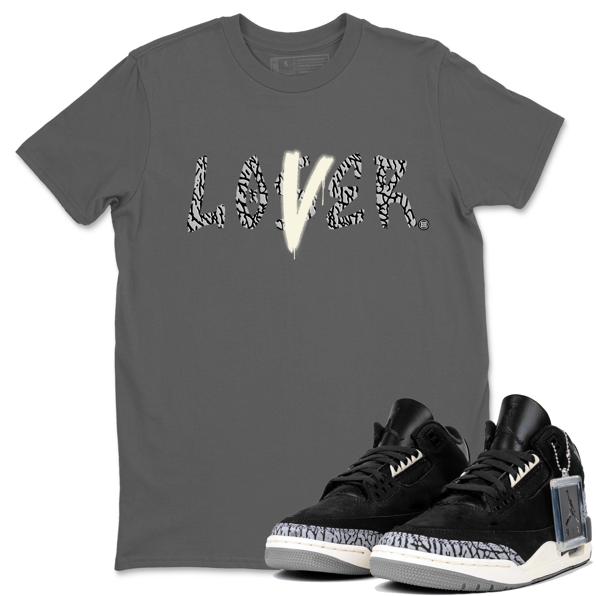 Loser Lover snkmatch Tee - Air Jordan 3 Off Noir