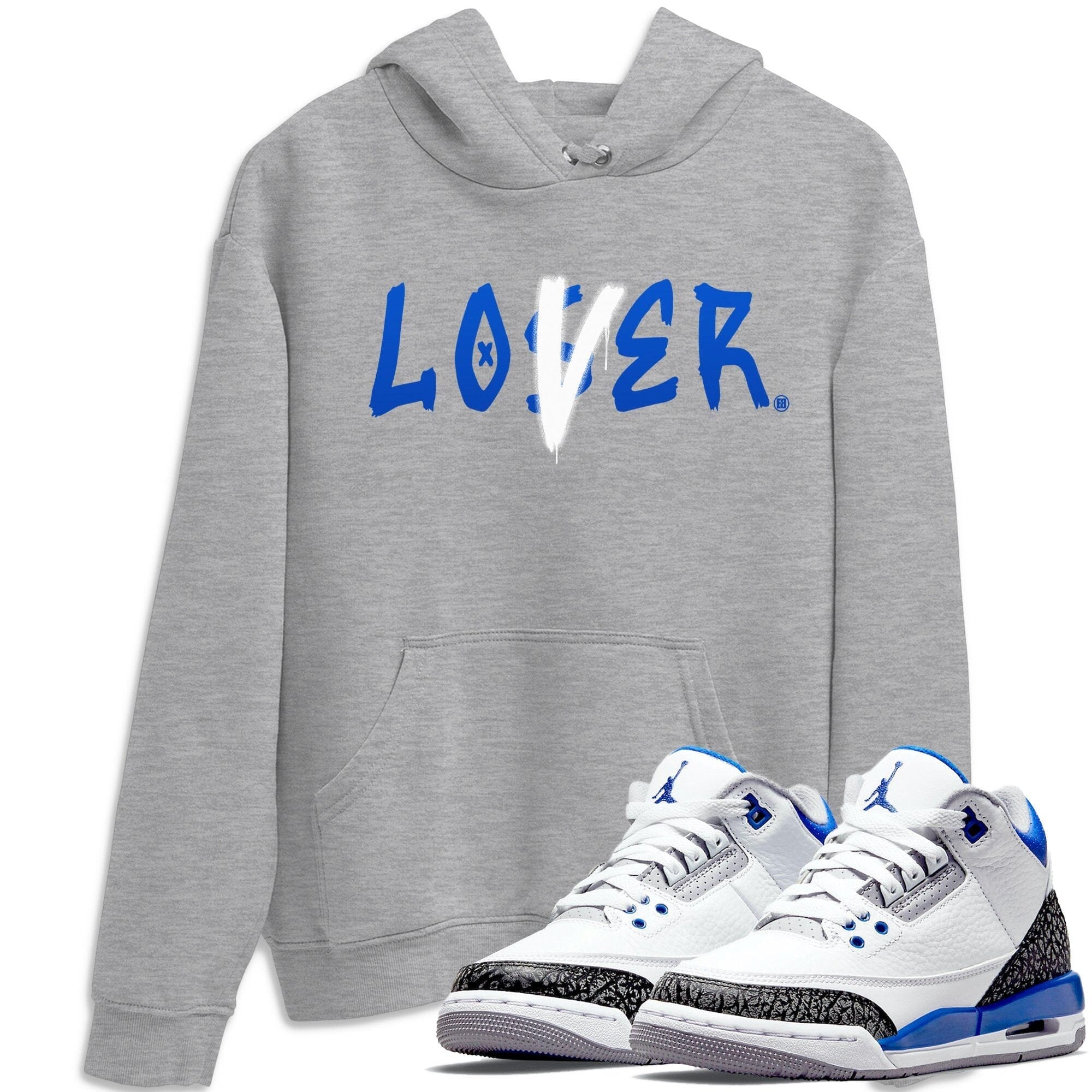 Loser Lover Unisex Tops - Air Jordan 3 Racer Blue