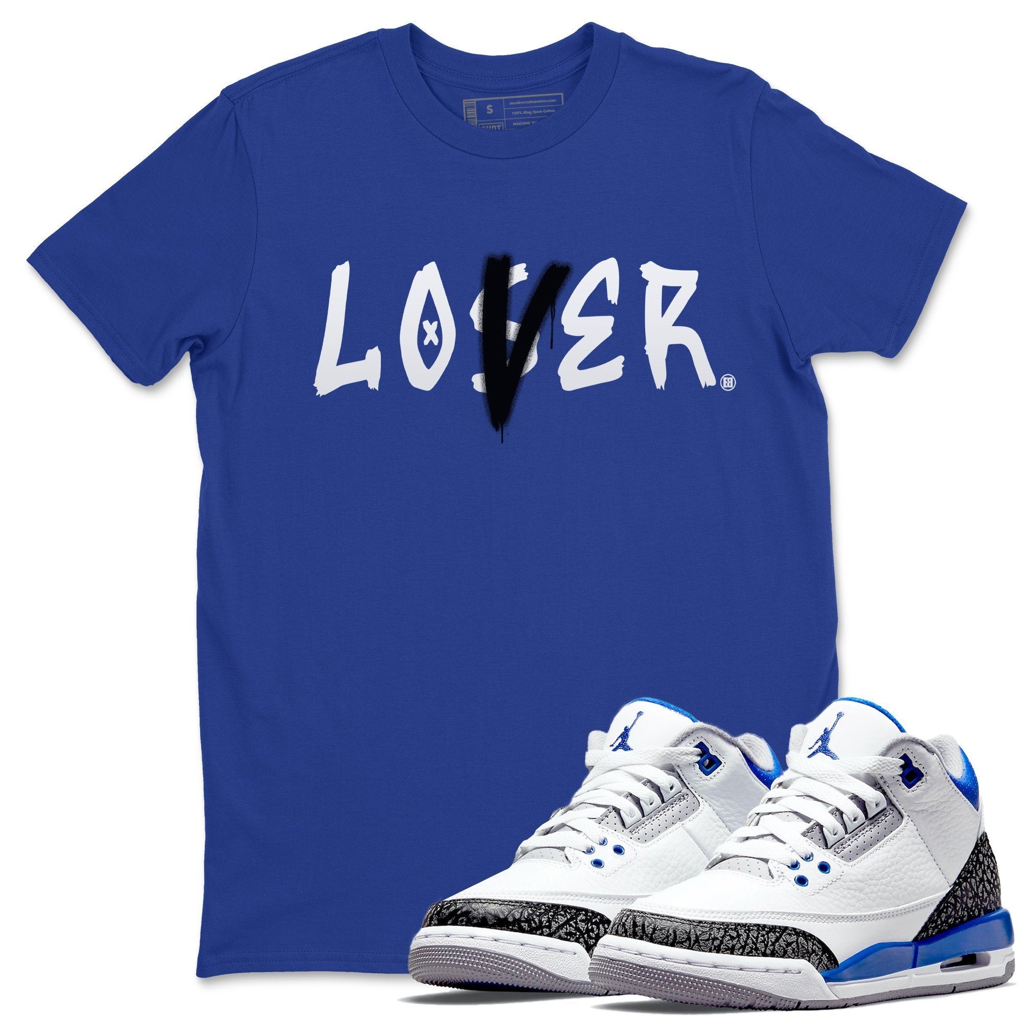 Loser Lover Unisex Tops - Air Jordan 3 Racer Blue