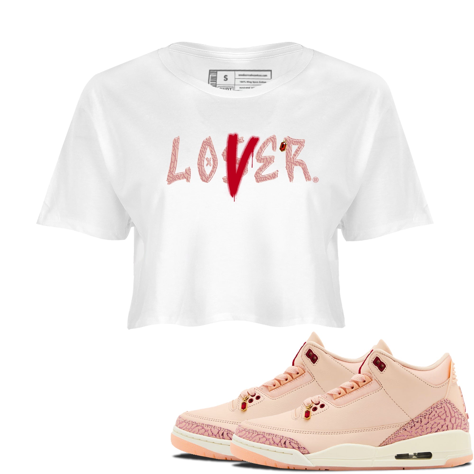 Loser Lover snkmatch Women's Top - Air Jordan 3 Valentines Day