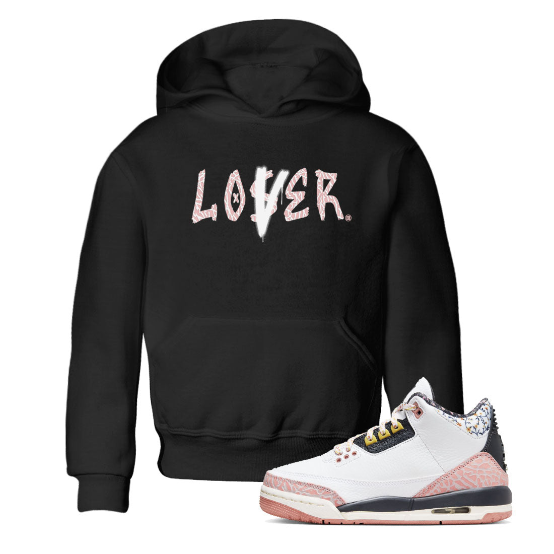 Loser Lover snkmatch Tees Kids - Air Jordan 3 Vintage Floral