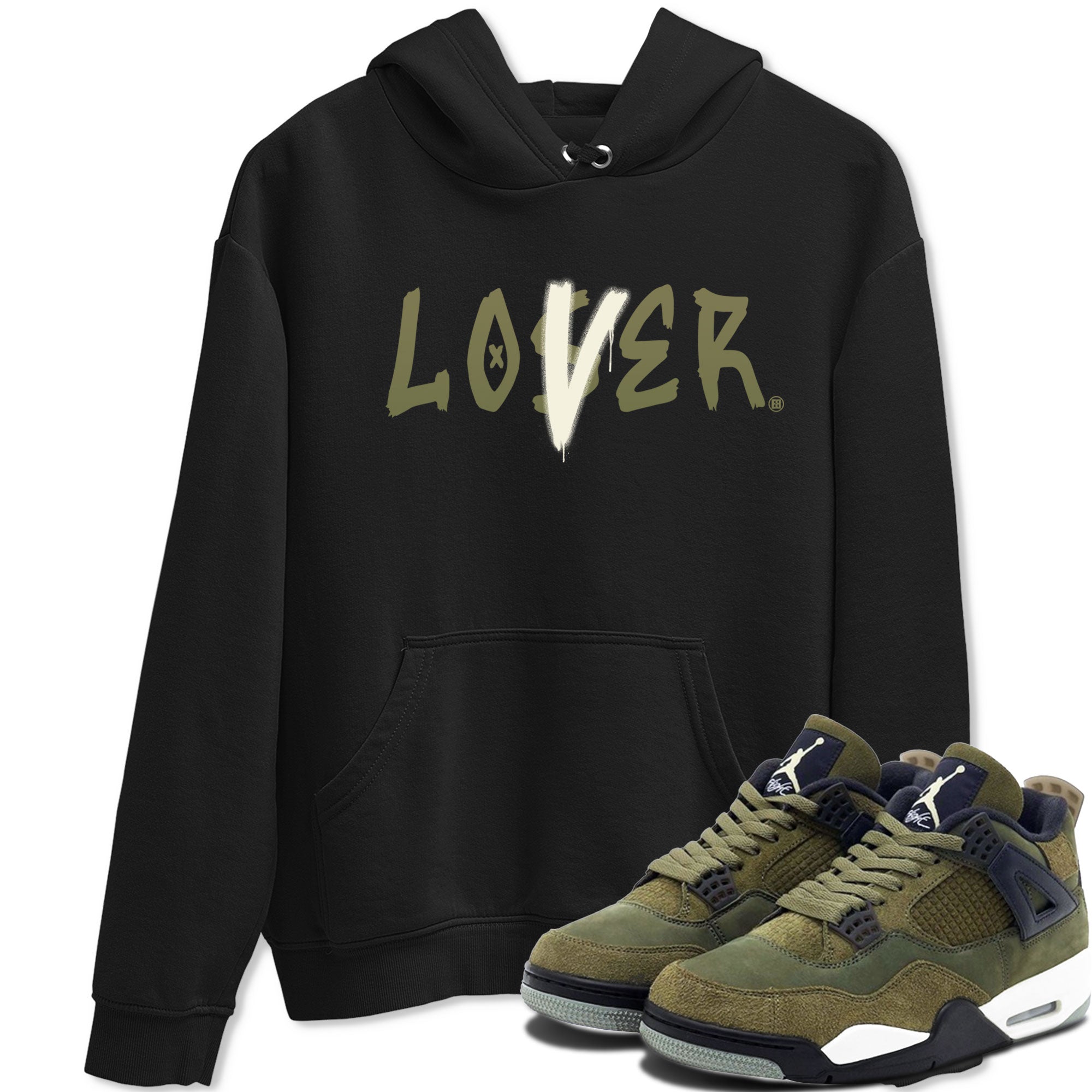 Loser Lover snkmatch Tee - Air Jordan 4 Medium Olive