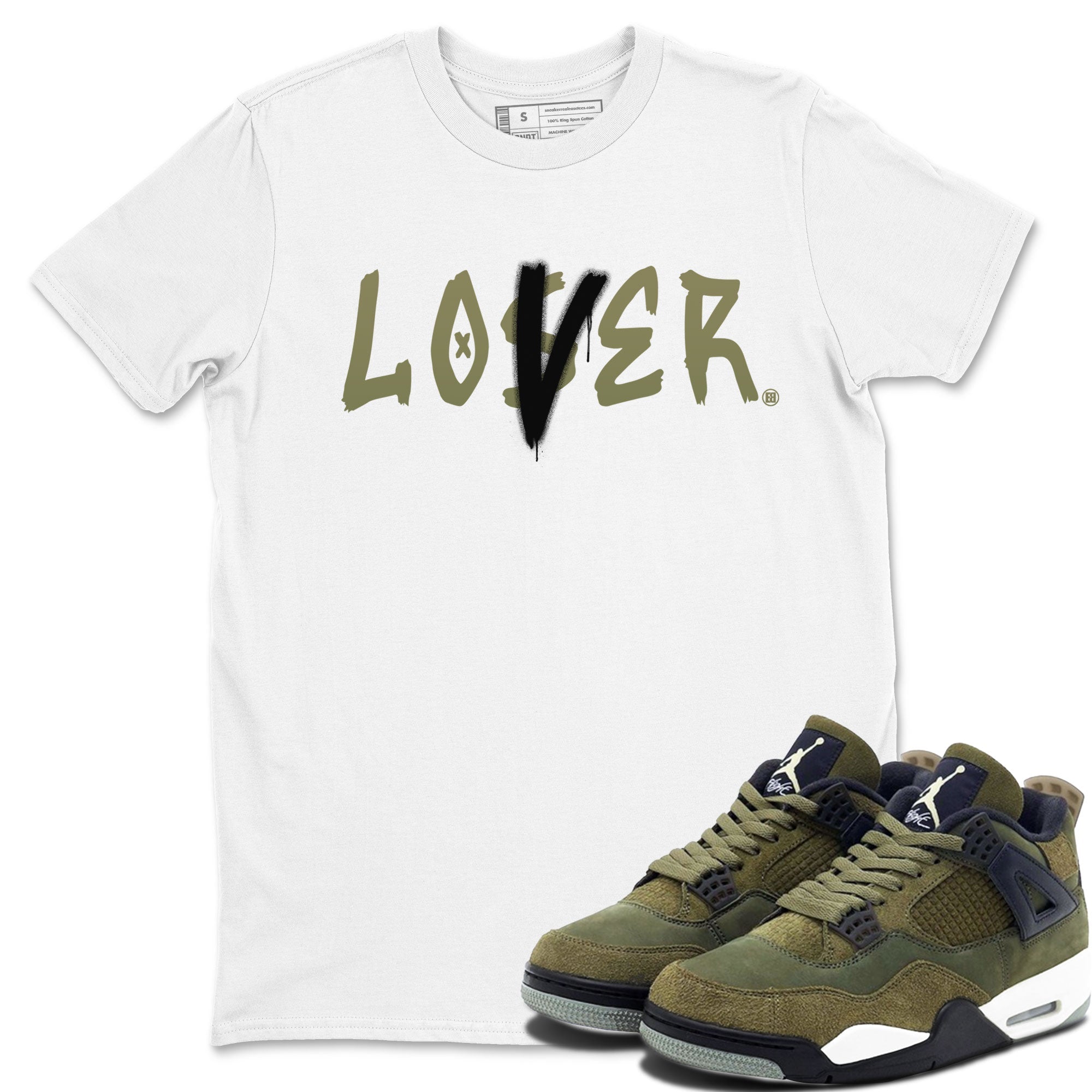 Loser Lover snkmatch Tee - Air Jordan 4 Medium Olive