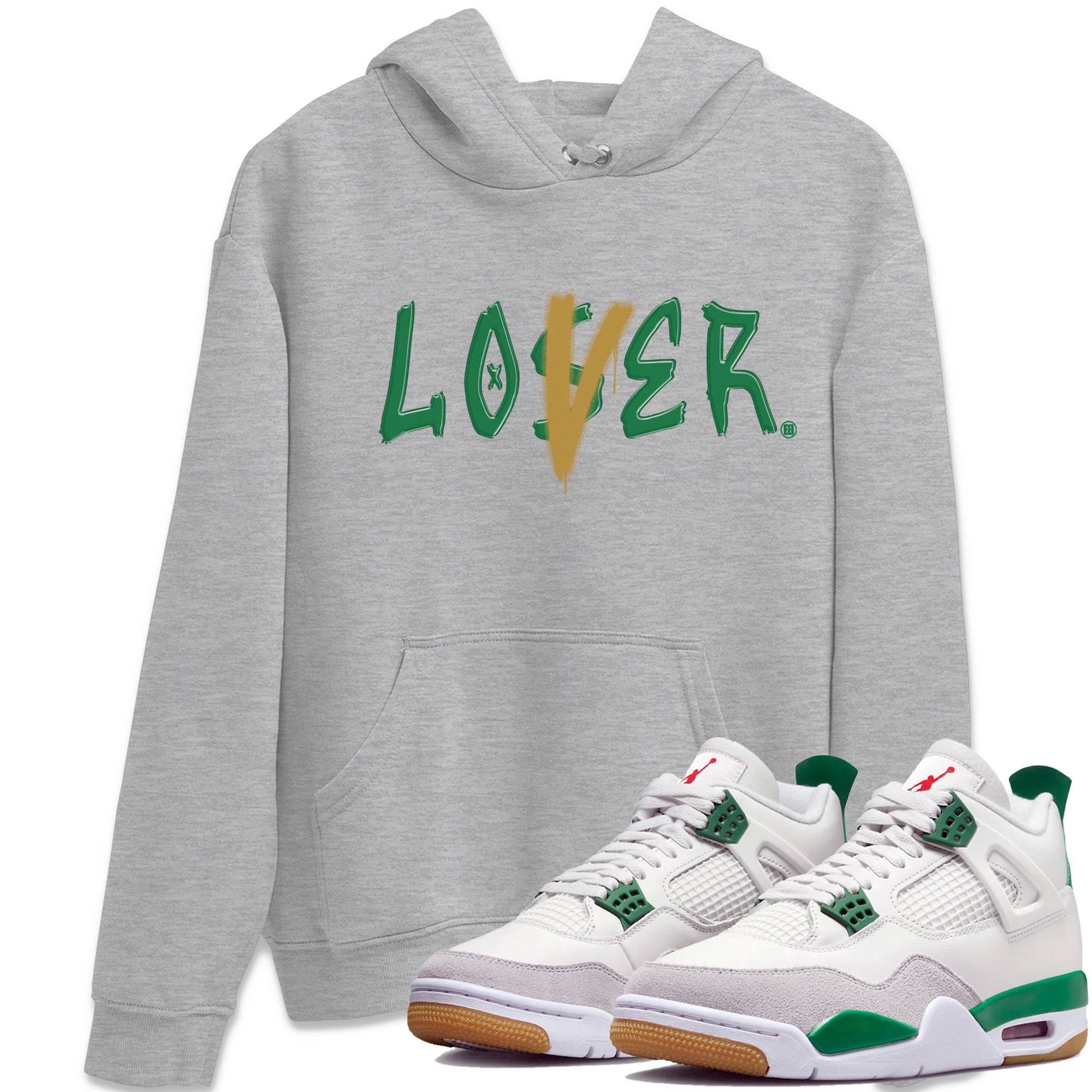 Loser Lover Unisex Tops - Air Jordan 4 Pine Green