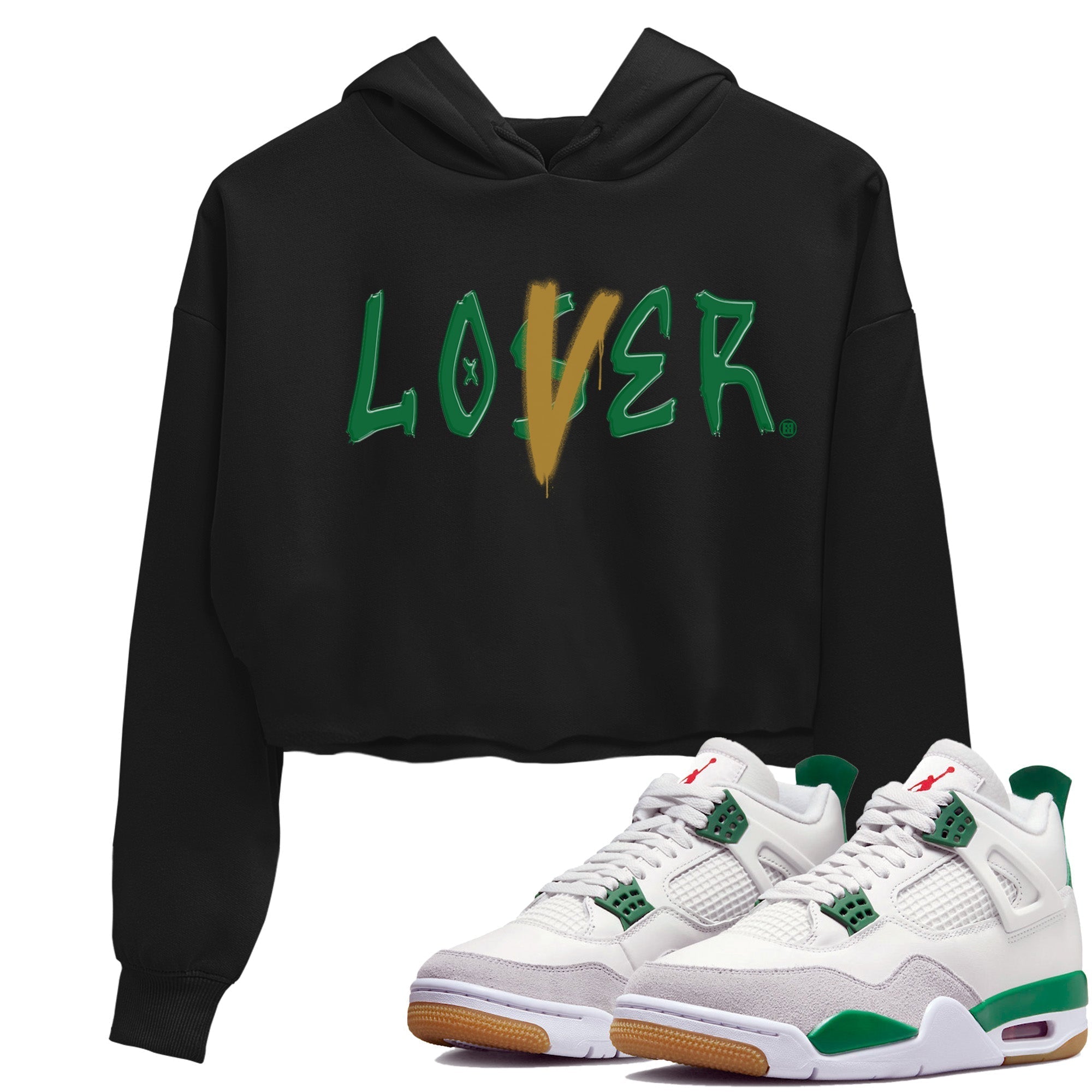 Loser Lover Women's Tops - Air Jordan 4 Pine Green SB