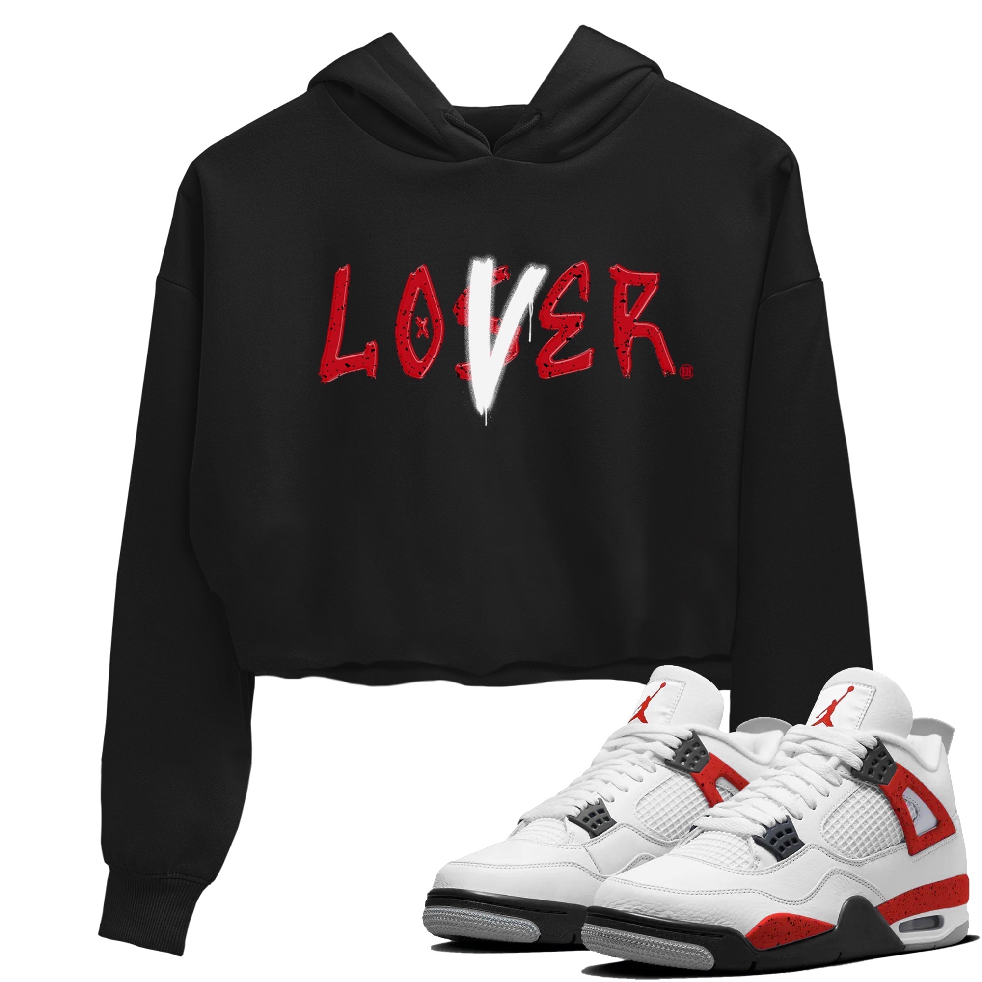 Loser Lover Women's Tops - Air Jordan 4 Red Cement