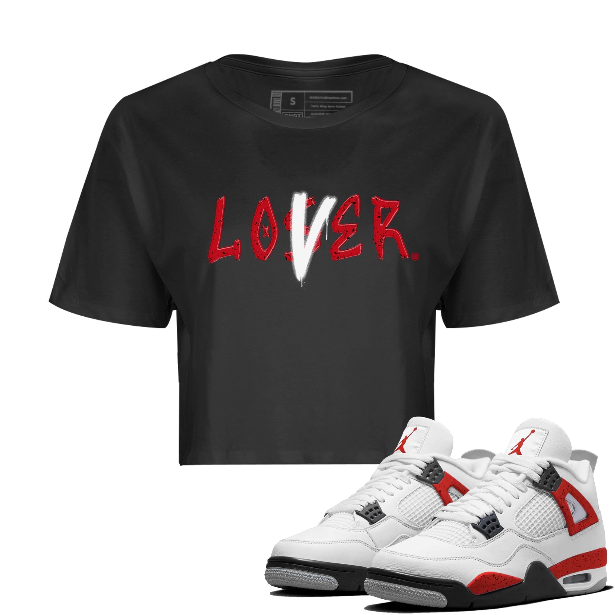 Loser Lover Women's Tops - Air Jordan 4 Red Cement