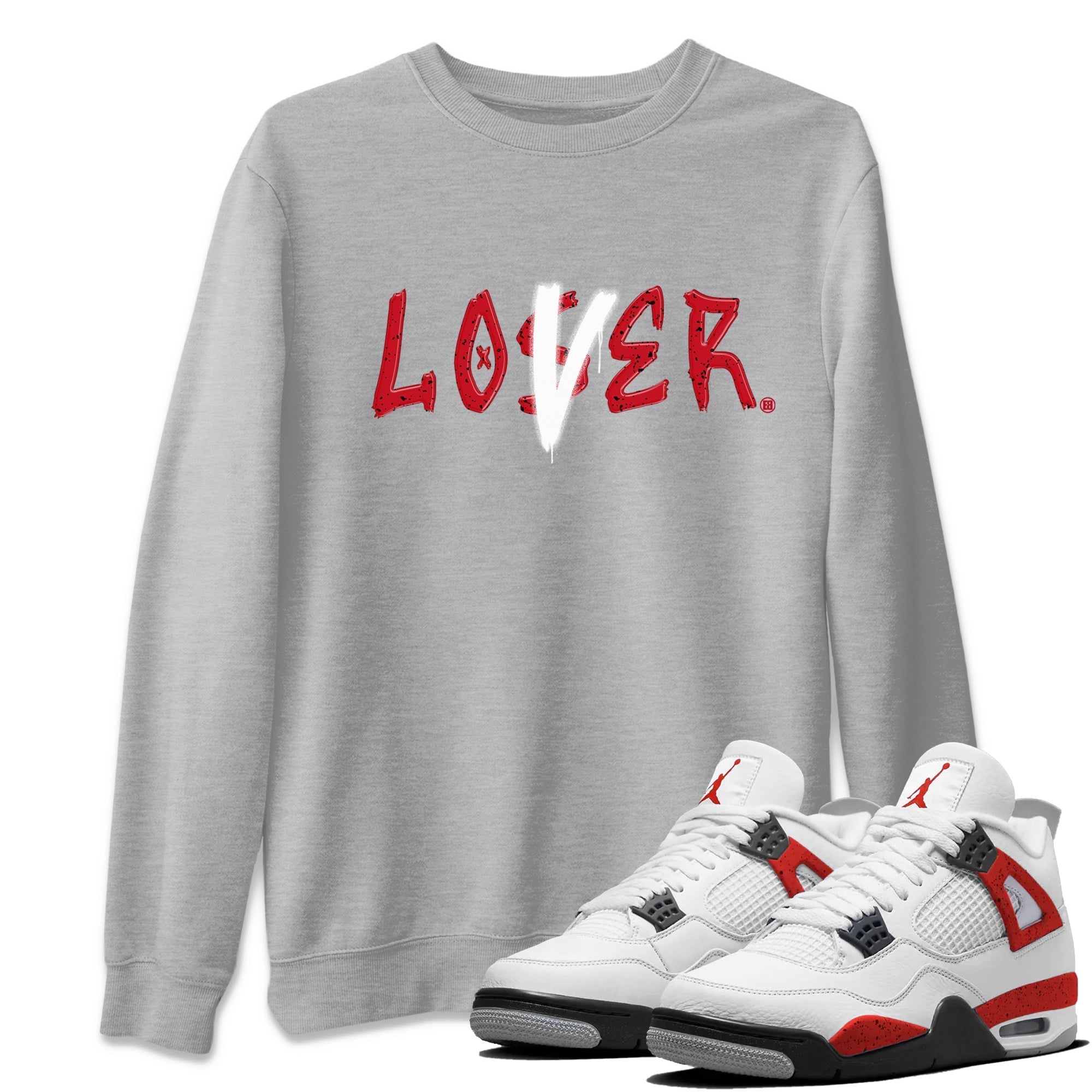 Loser Lover Unisex Tops - Air Jordan 4 Red Cement