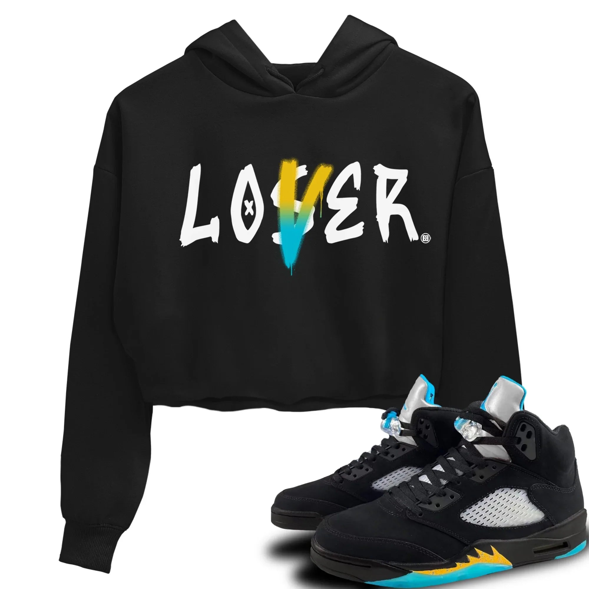 Loser Lover Women's Tops - Air Jordan 5 Aqua
