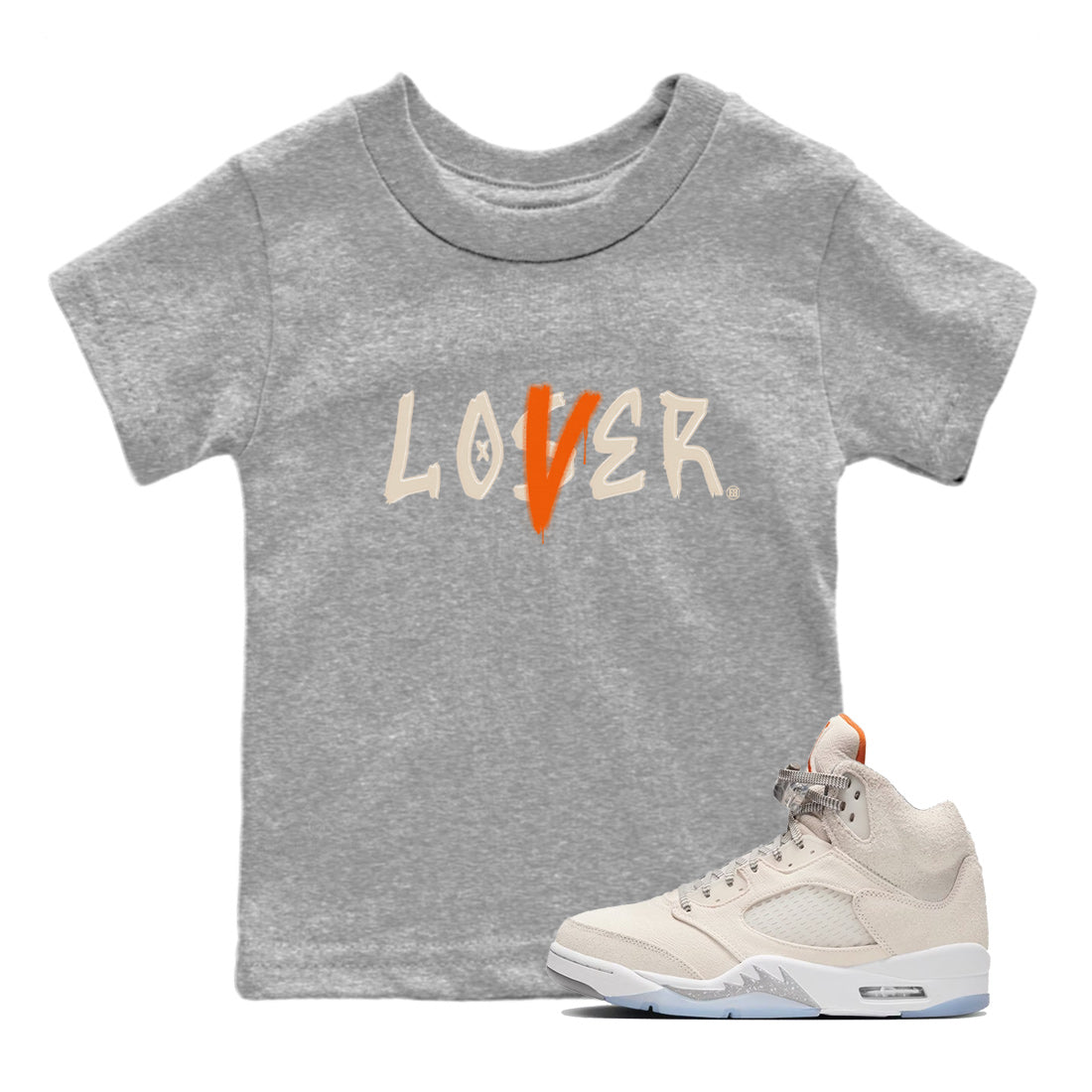 Loser Lover Kids Tops - Air Jordan 5 Craft
