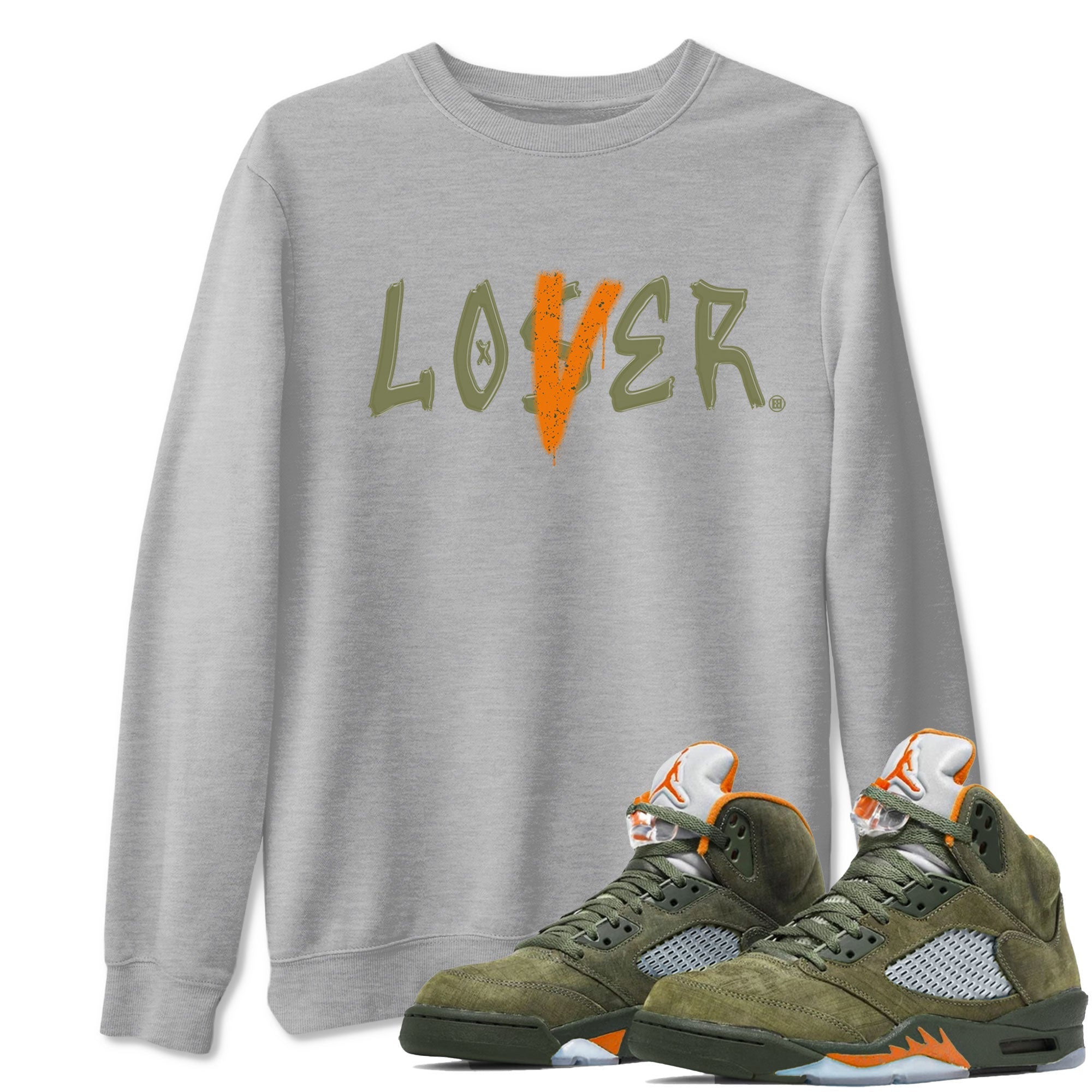 Loser Lover snkmatch Tees - Air Jordan 5 Olive