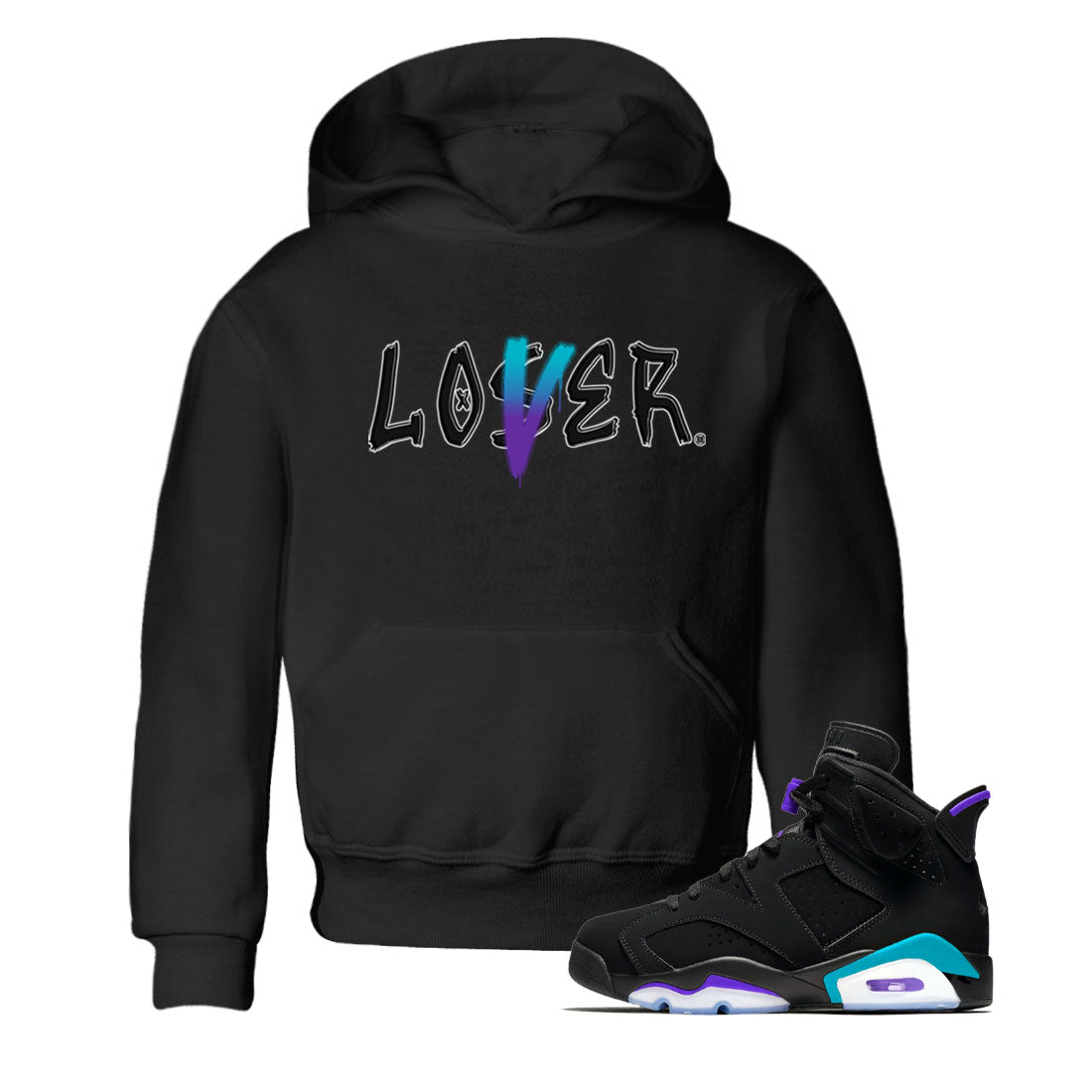 Loser Lover Kids Tops - Air Jordan 6 Aqua