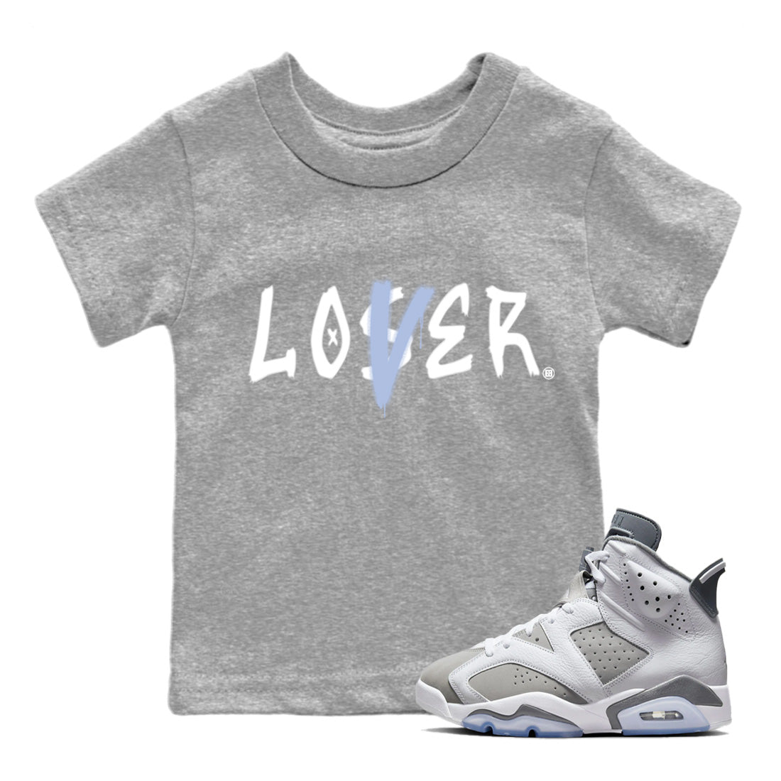 Loser Lover Kids Tops - Air Jordan 6 Cool Grey