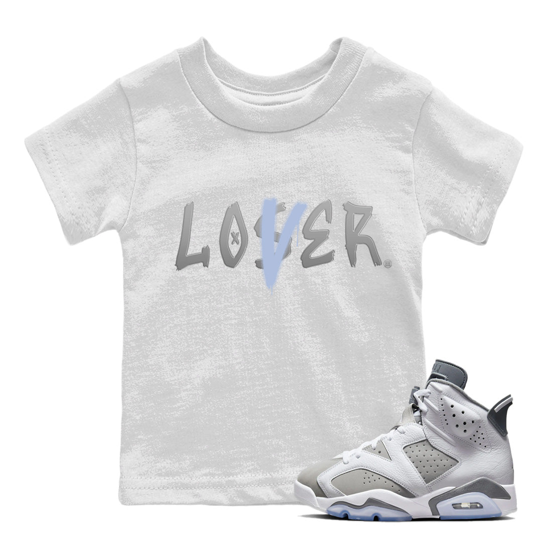 Loser Lover Kids Tops - Air Jordan 6 Cool Grey