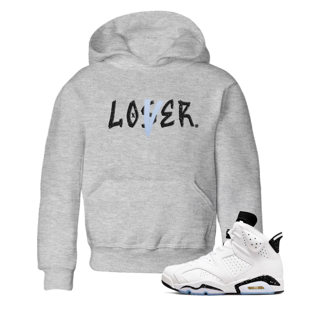Loser Lover snkmatch Tees Kids - Air Jordan 6 White Black