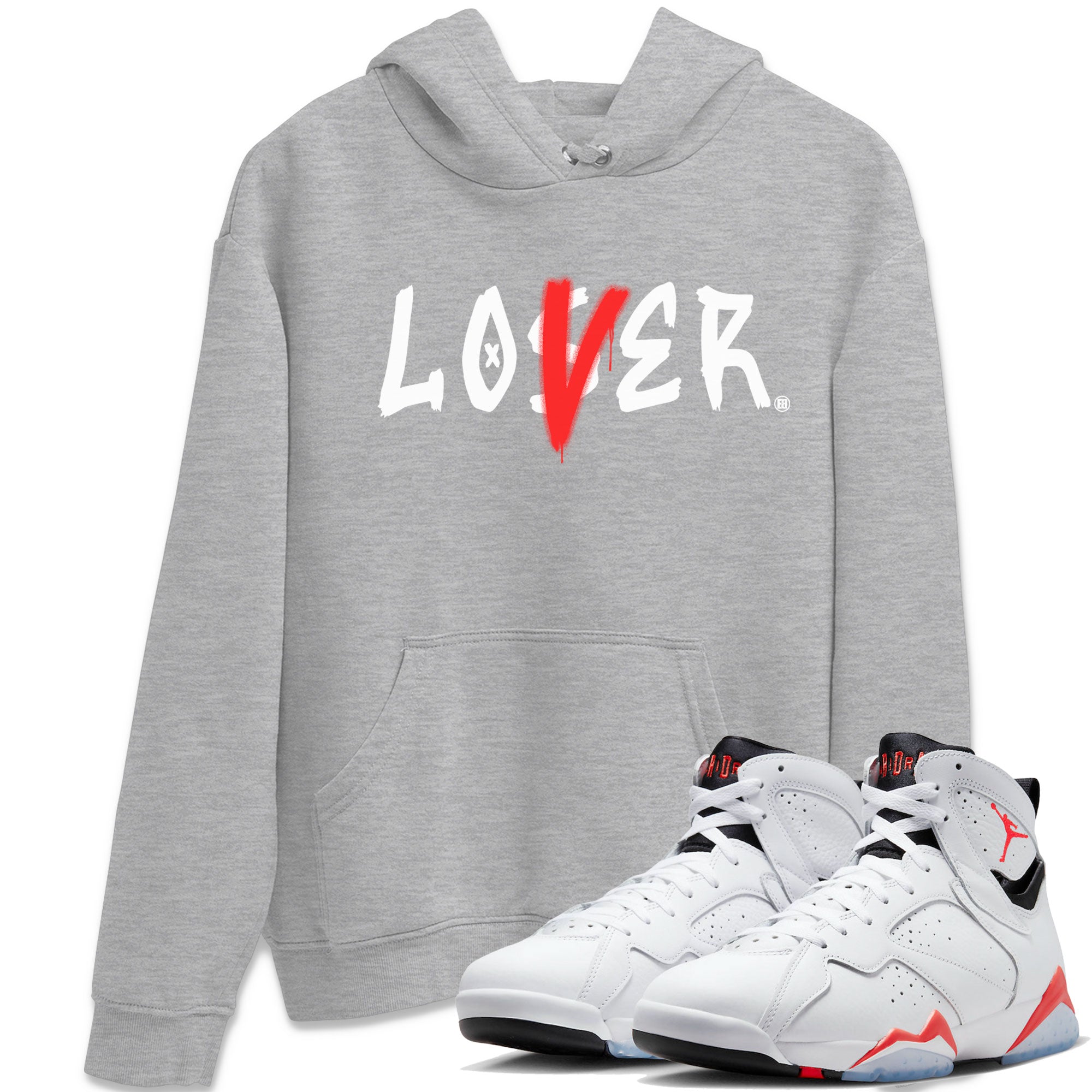 Loser Lover snkmatch Tee - Air Jordan 7 White Infrared