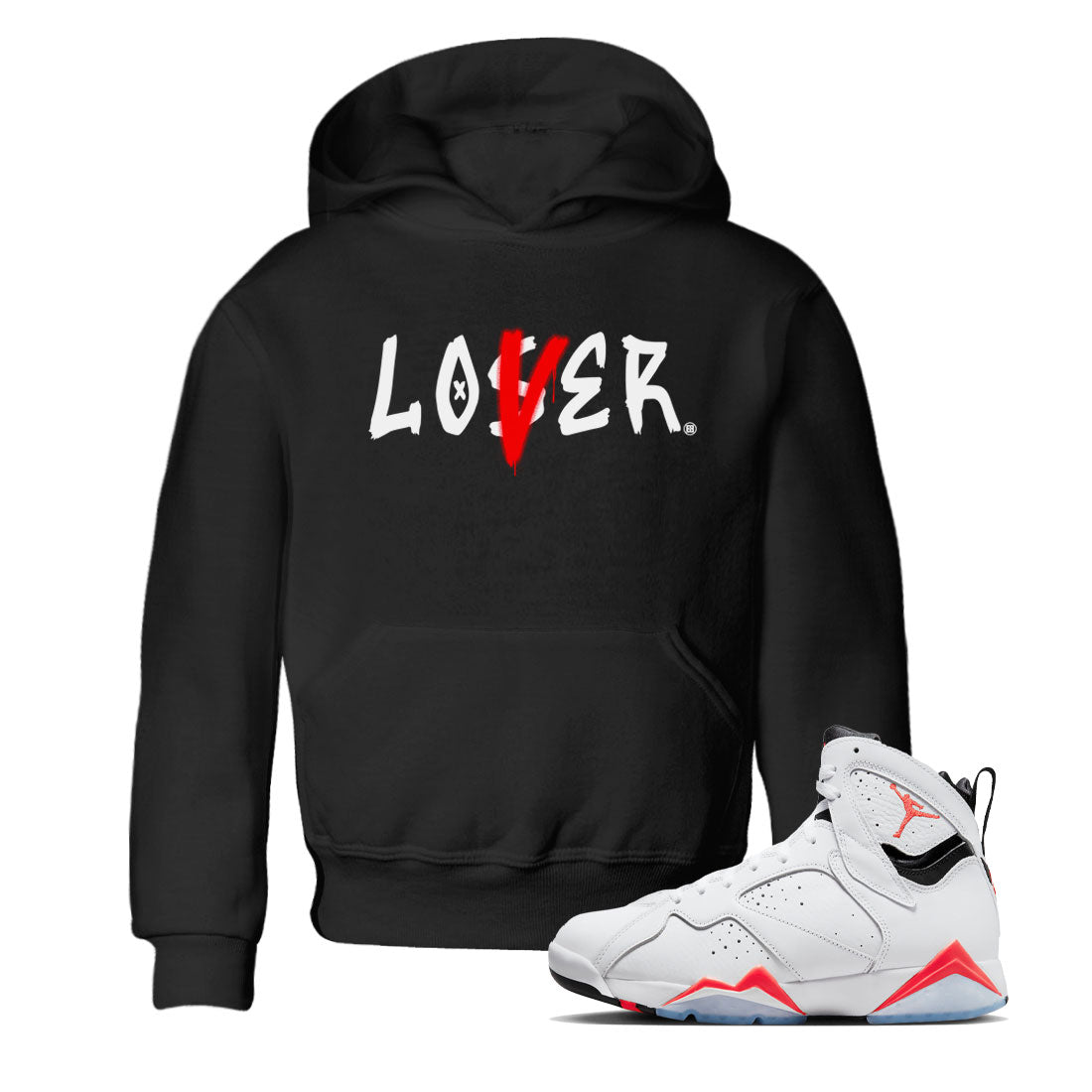 Loser Lover snkmatch Tee Kids - Air Jordan 7 White Infrared