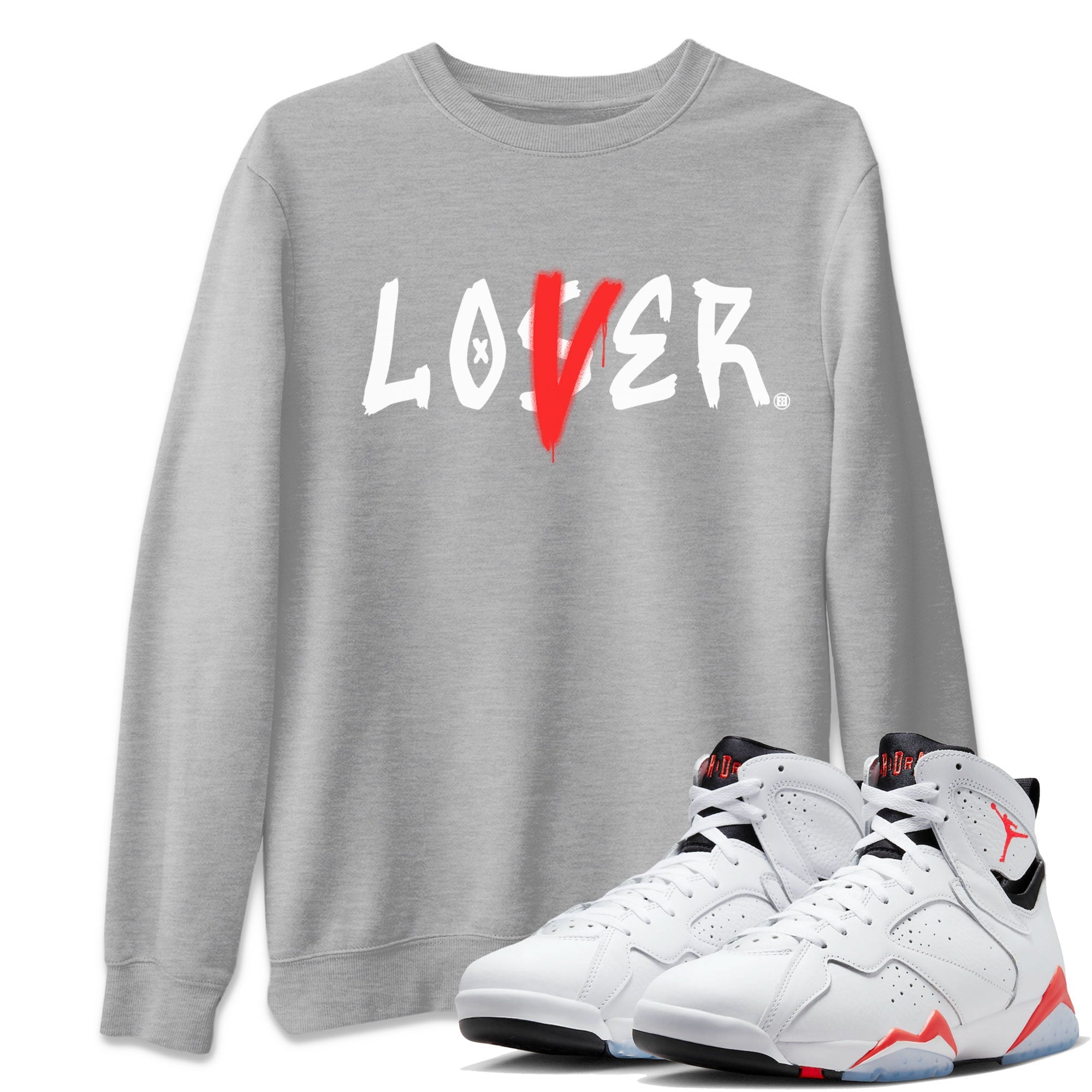 Loser Lover snkmatch Tee - Air Jordan 7 White Infrared
