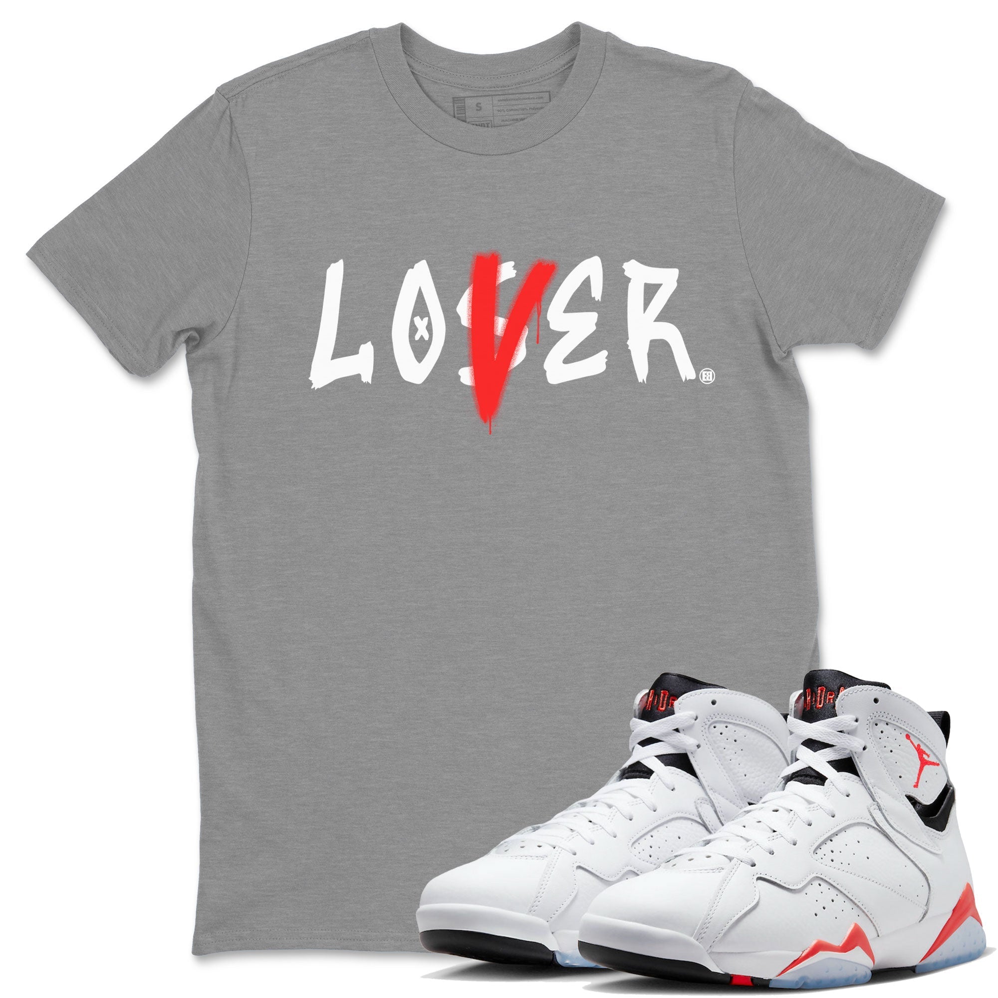 Loser Lover snkmatch Tee - Air Jordan 7 White Infrared