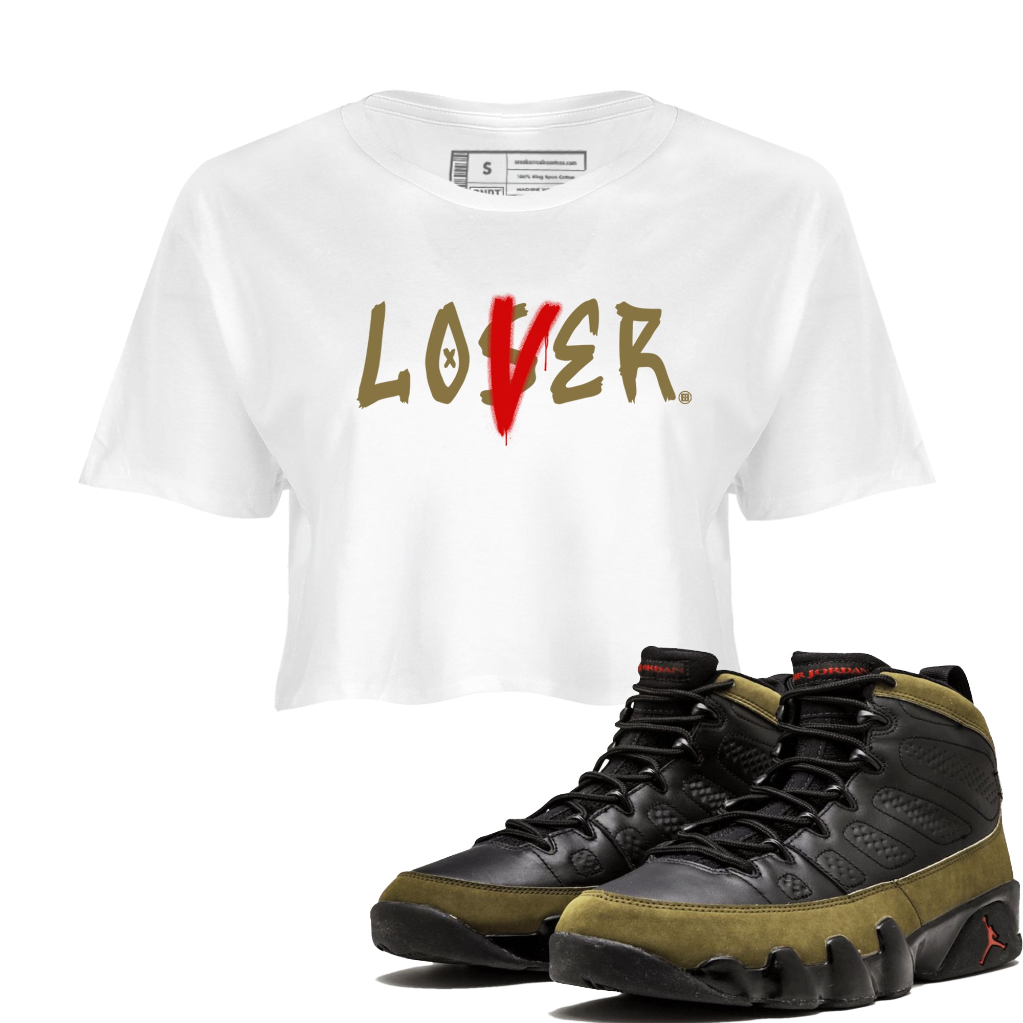 Loser Lover snkmatch Women's Top - Air Jordan 9 Olive
