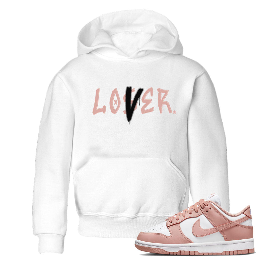 Loser Lover snkmatch Tee Kids - Dunk Rose Whisper