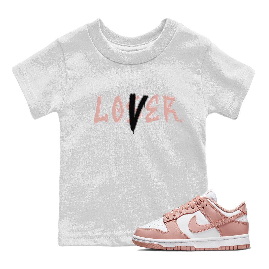 Loser Lover snkmatch Tee Kids - Dunk Rose Whisper