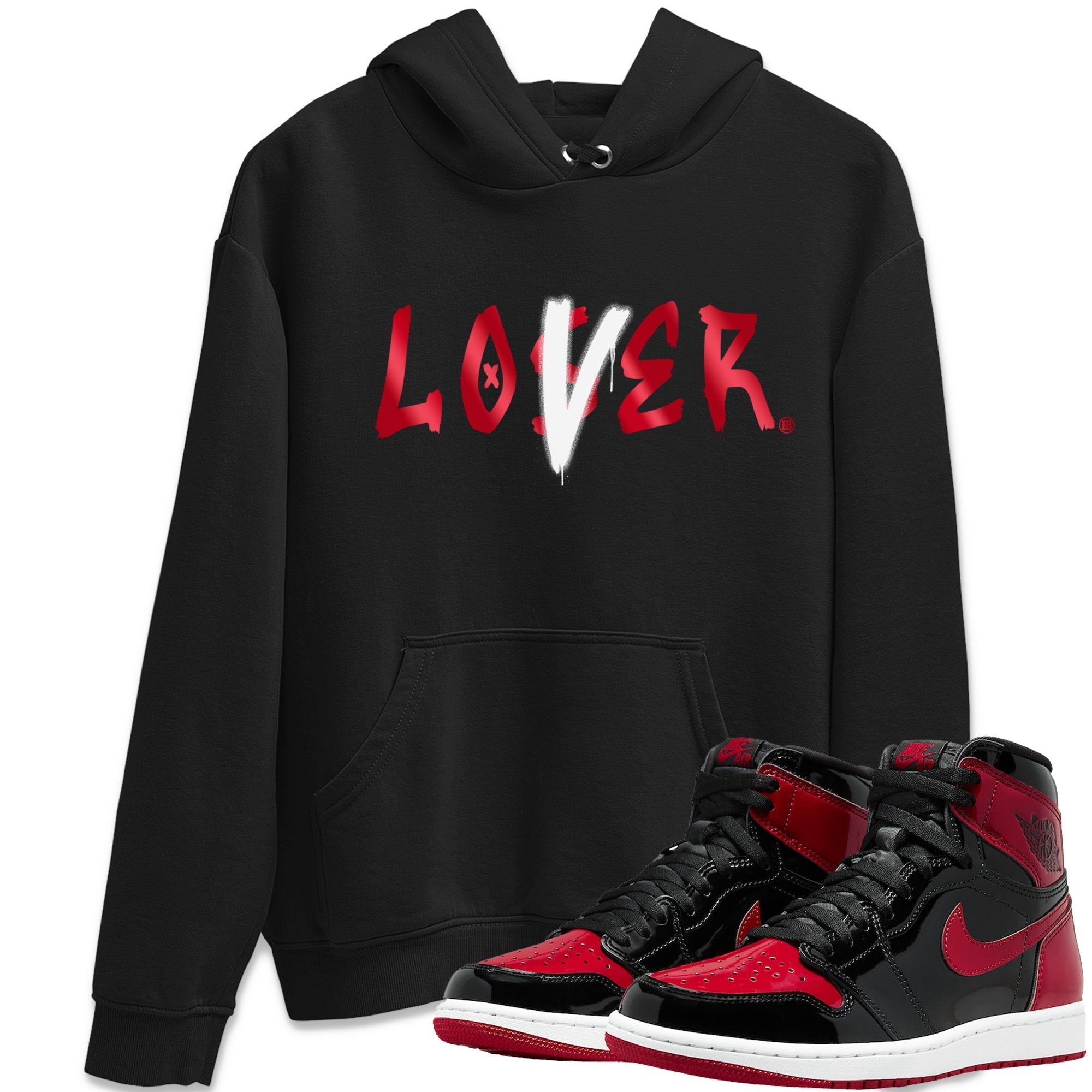 Loser Lover Unisex Tops - Air Jordan 1 Bred Patent