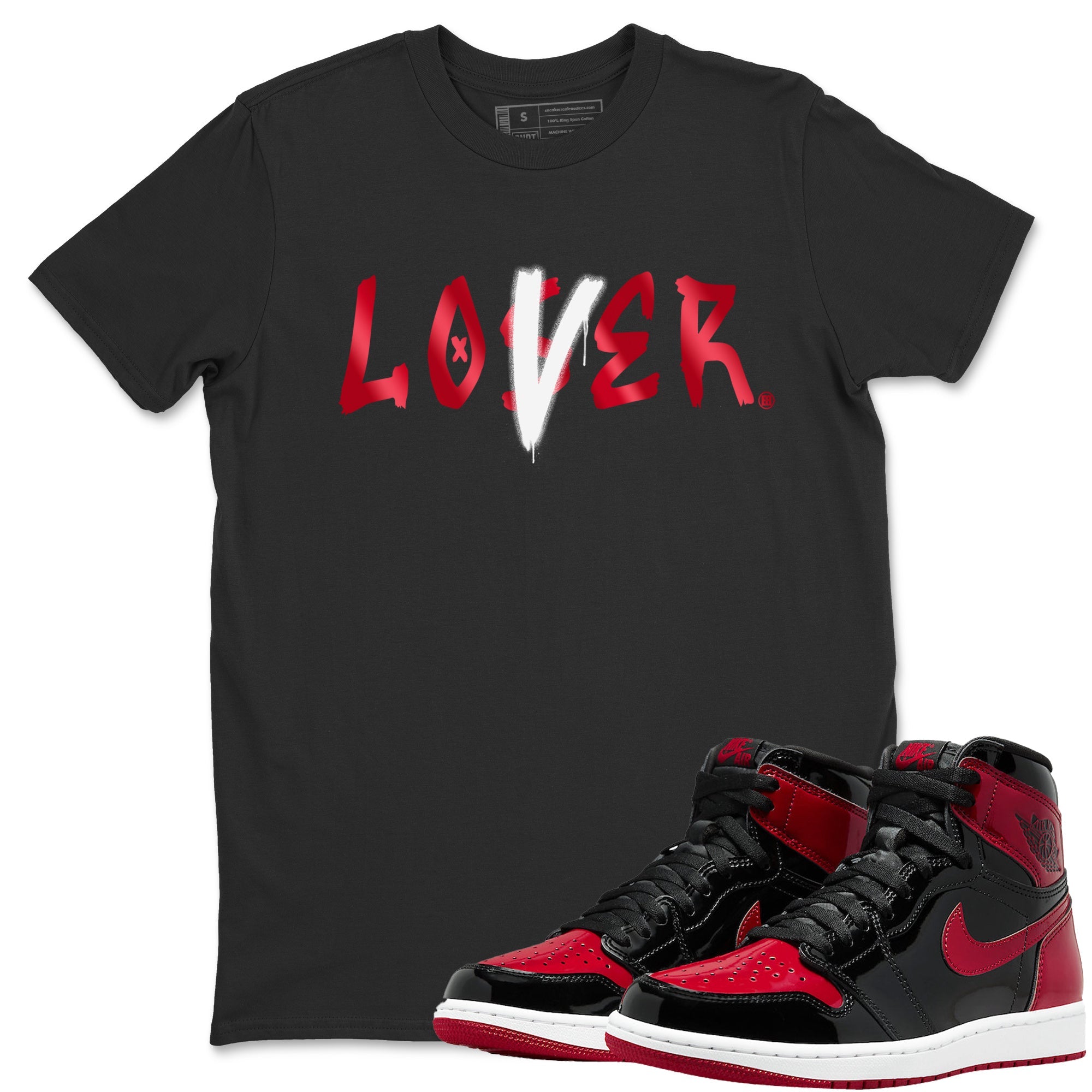 Loser Lover Unisex Tops - Air Jordan 1 Bred Patent