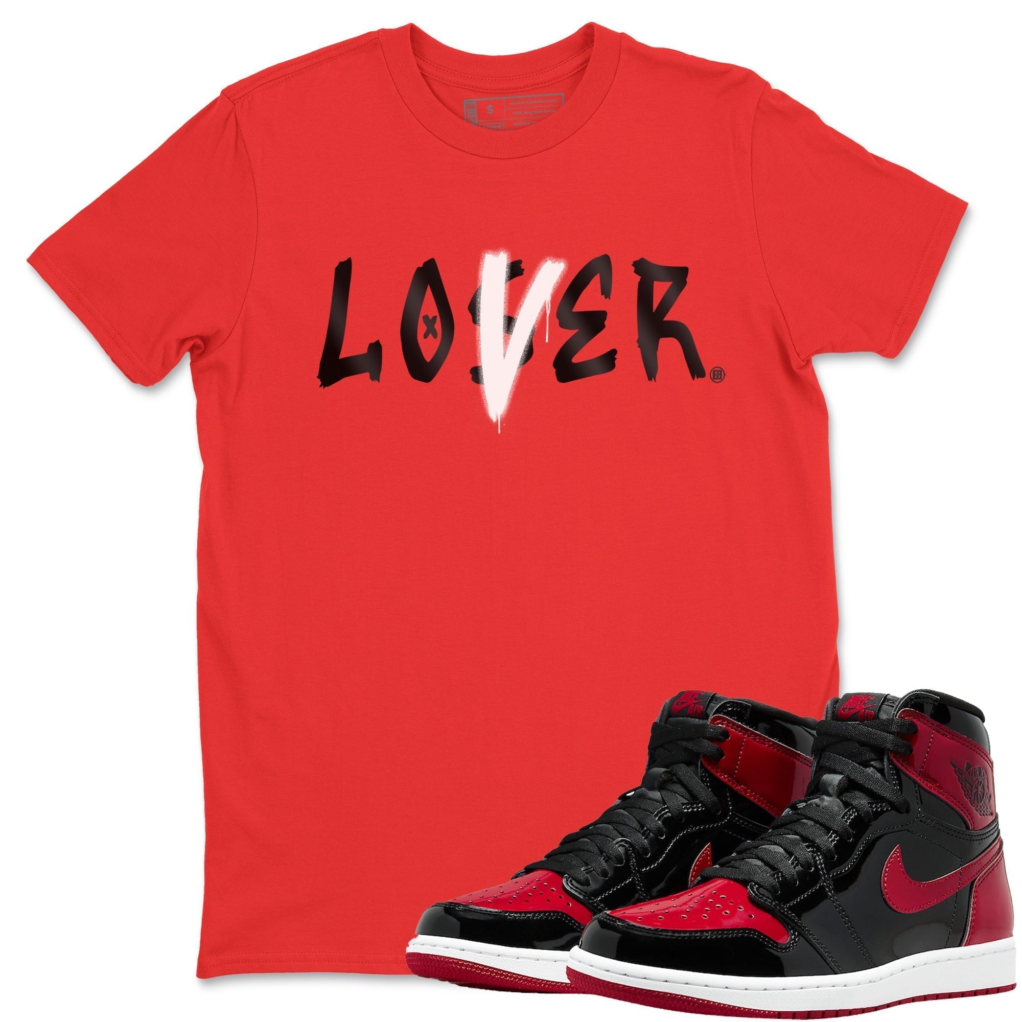 Loser Lover Unisex Tops - Air Jordan 1 Bred Patent