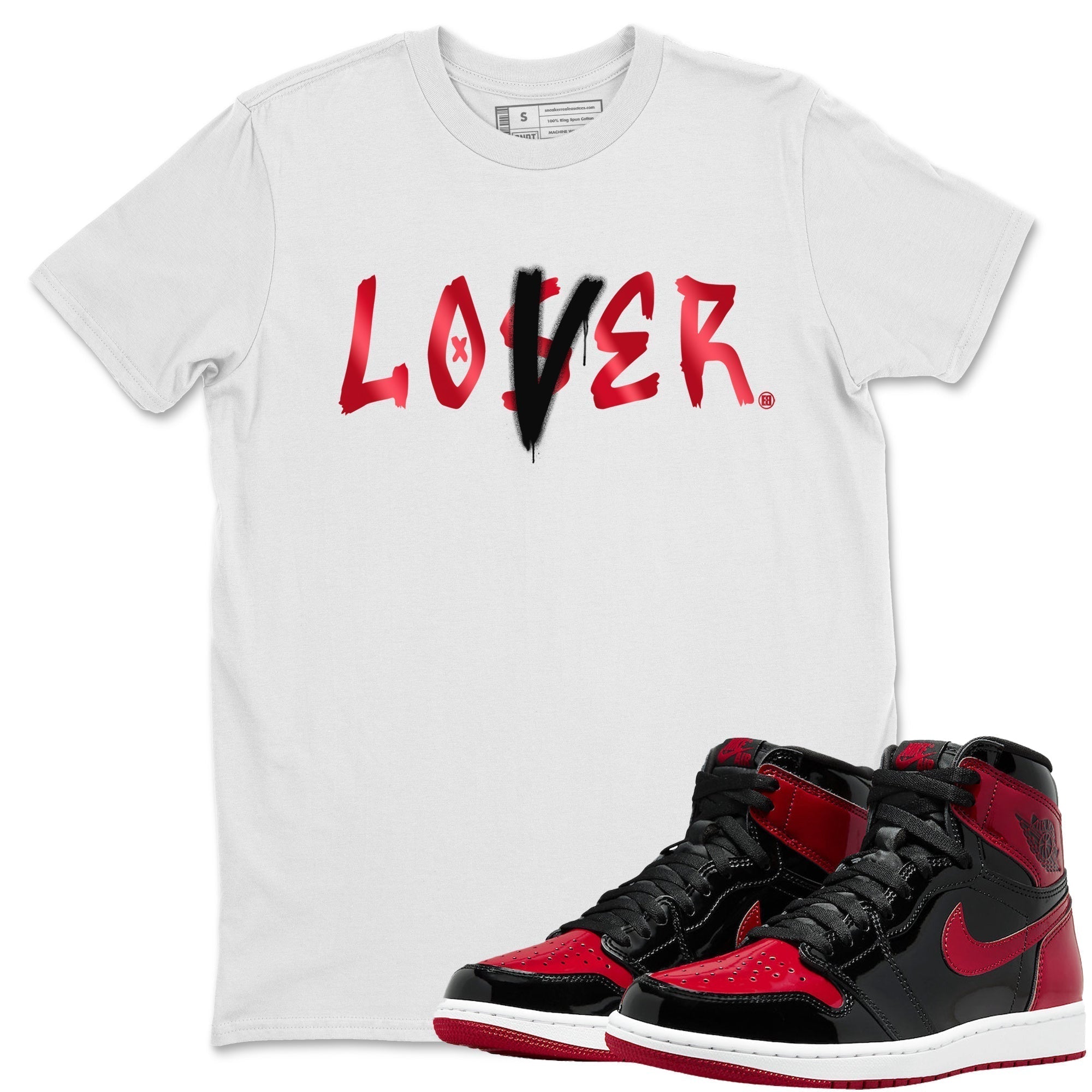 Loser Lover Unisex Tops - Air Jordan 1 Bred Patent