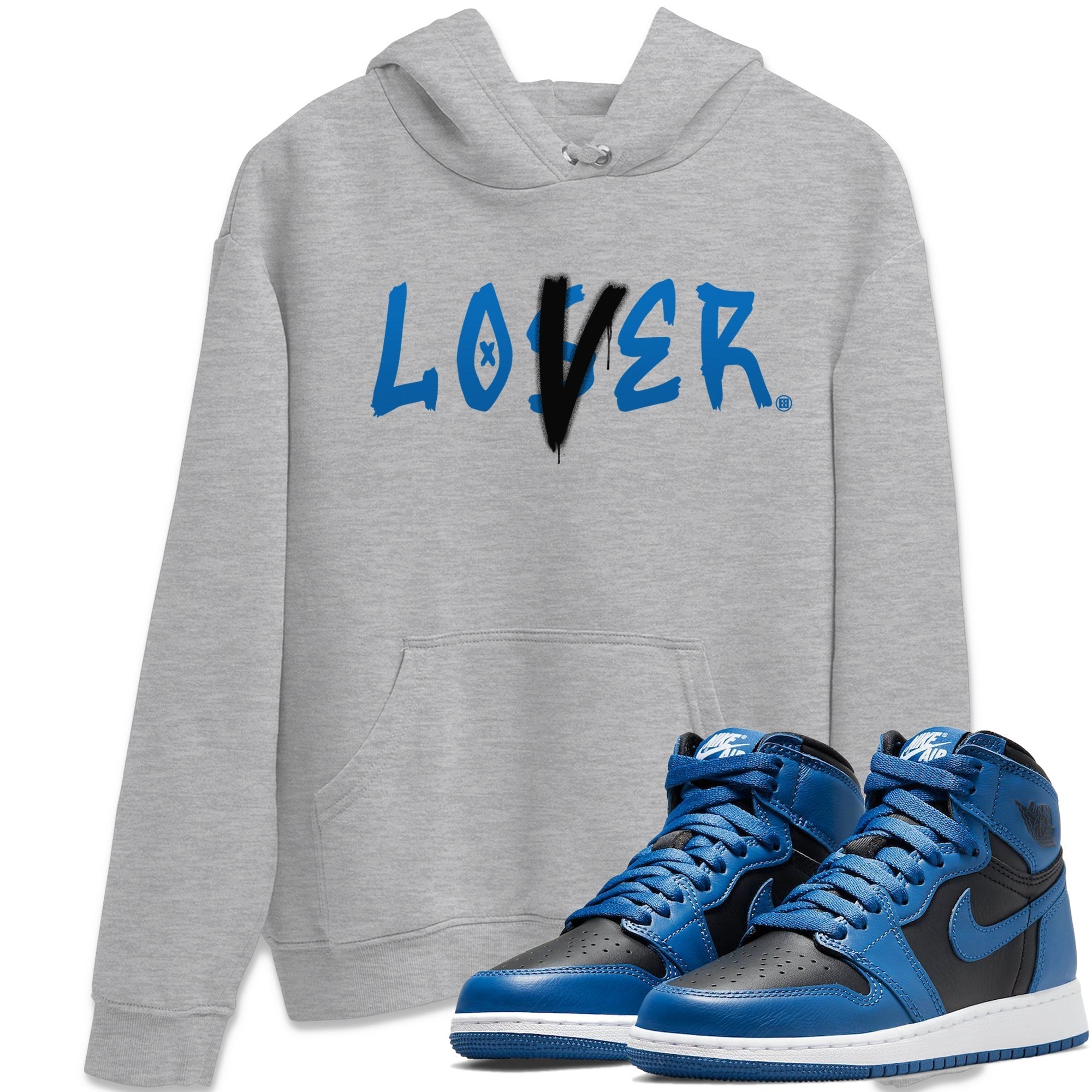 Loser Lover Unisex Tops - Air Jordan 1 Dark Marina Blue