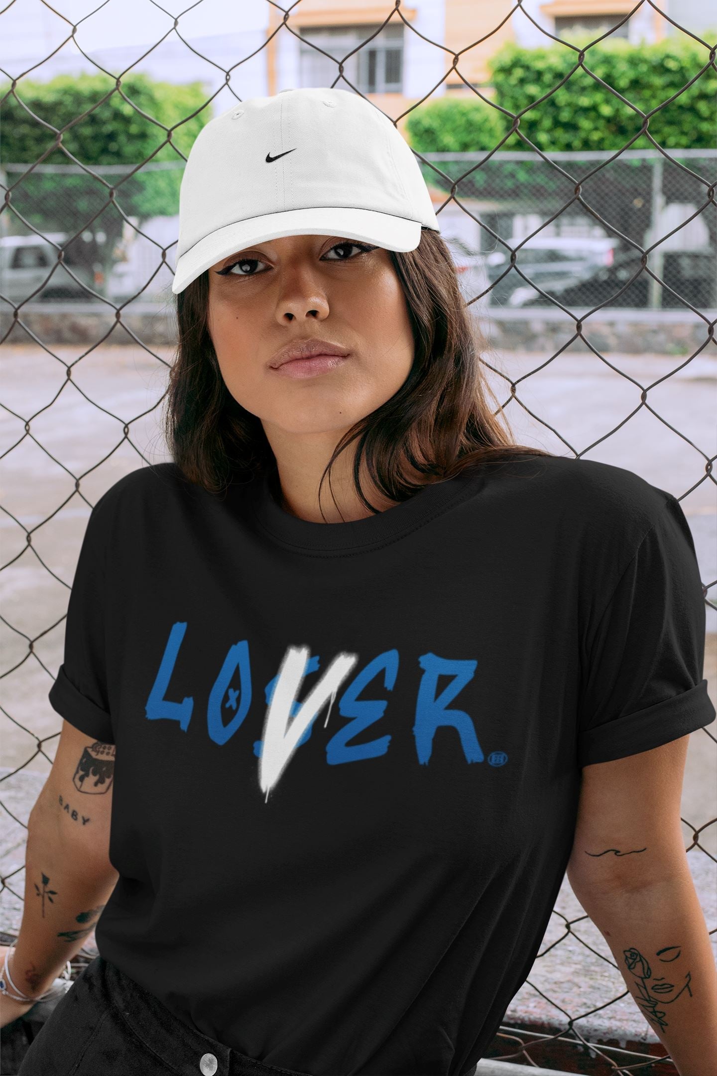 Loser Lover Unisex Tops - Air Jordan 1 Dark Marina Blue