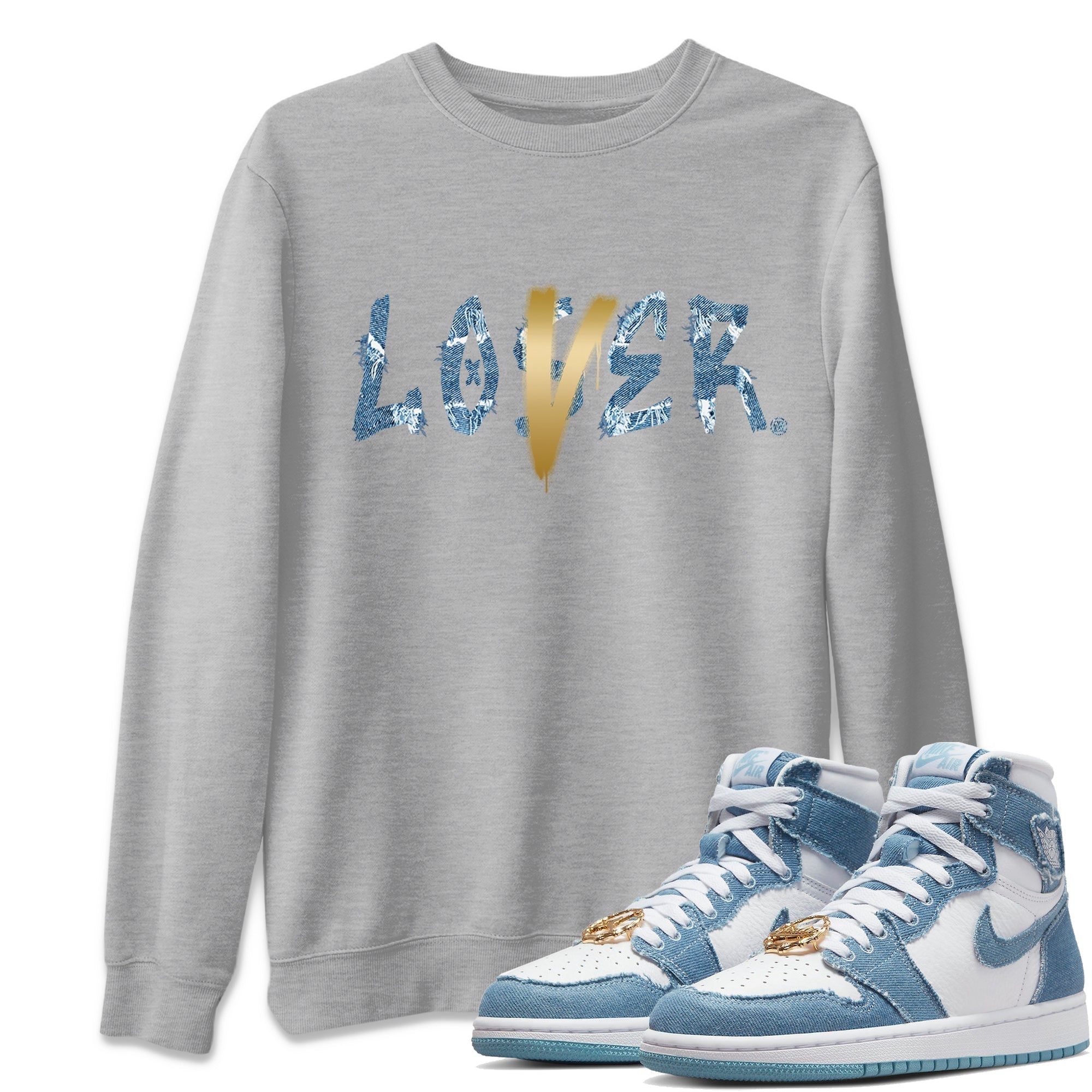 Loser Lover Unisex Tops - Air Jordan 1 Denim