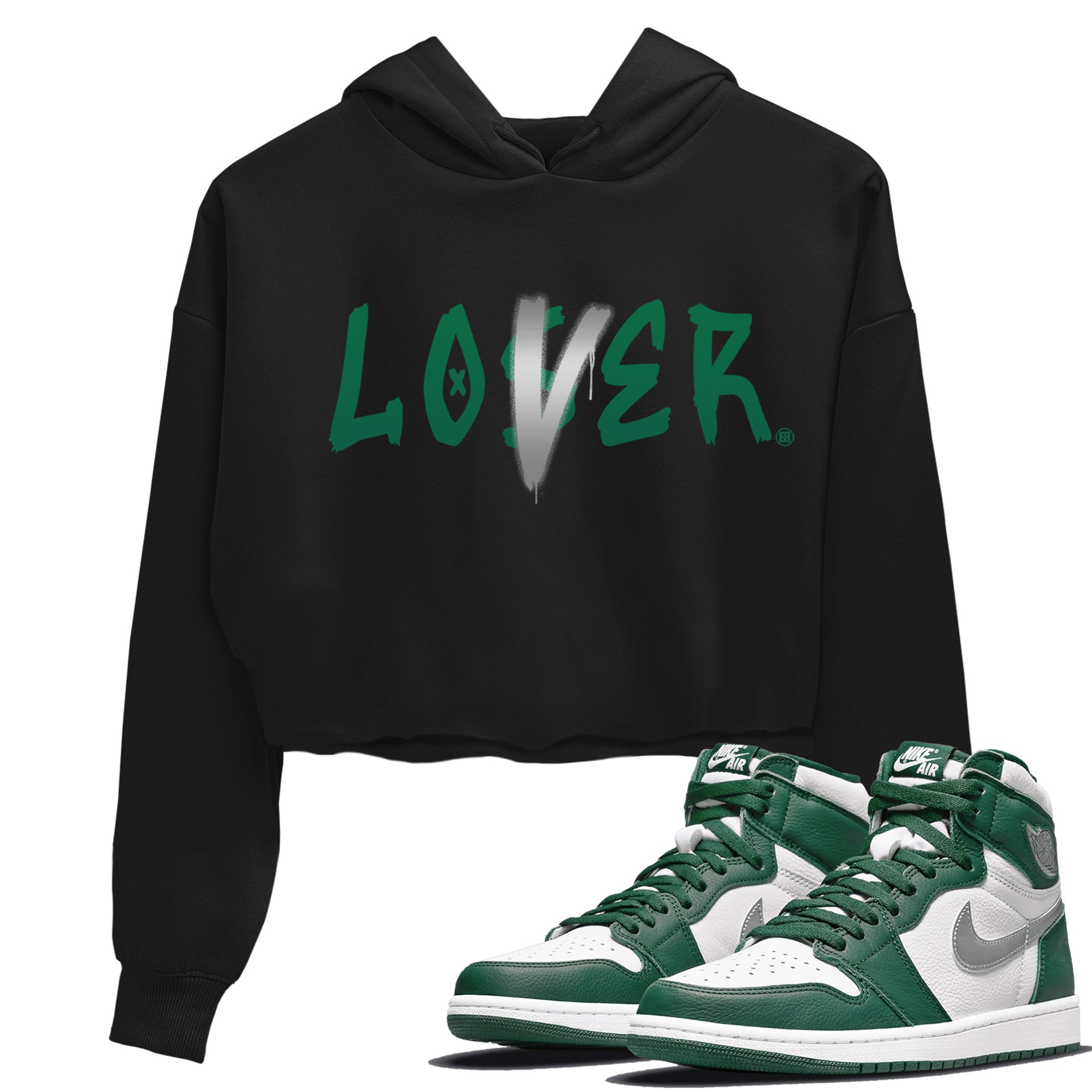 Loser Lover Women's Tops - Air Jordan 1 Gorge Green