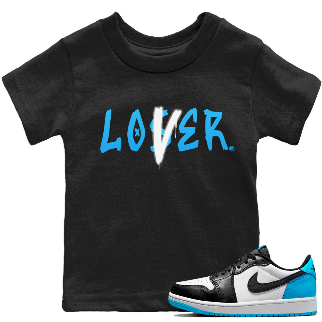 Loser Lover Kids Tops - Air Jordan 1 Powder Blue