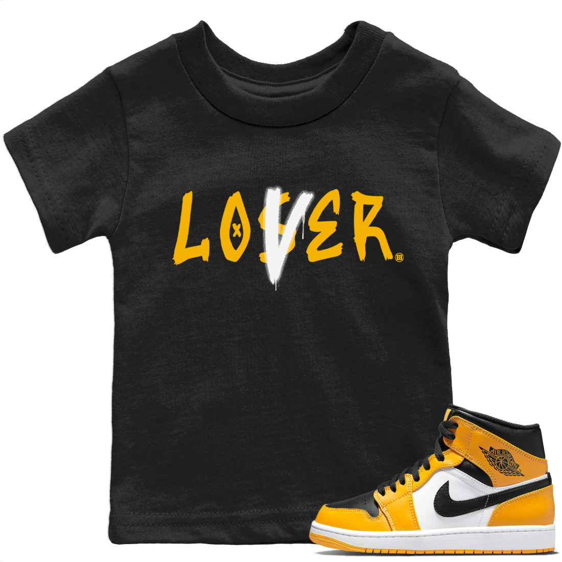 Loser Lover Kids Tops - Air Jordan 1 Yellow Toe