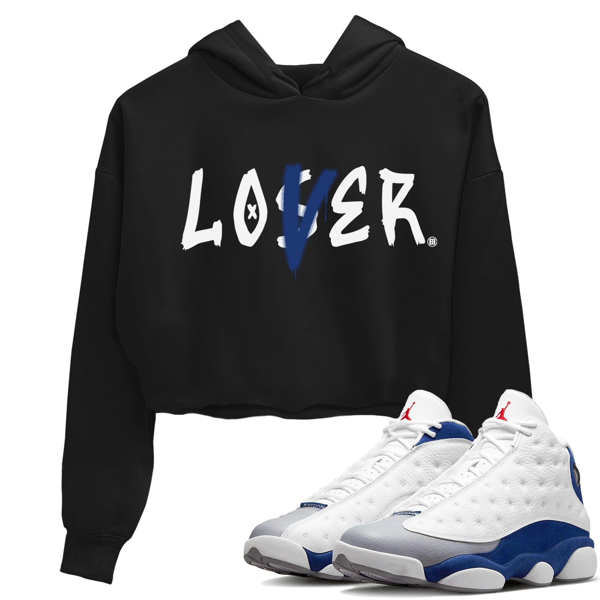 Loser Lover Women's Tops - Air Jordan 13 French Blue