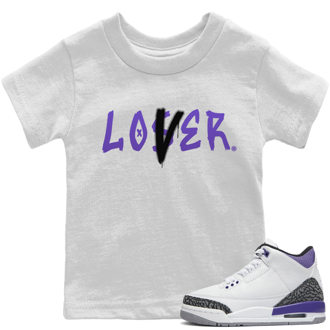 Loser Lover Kids Tops - Air Jordan 3 Dark Iris