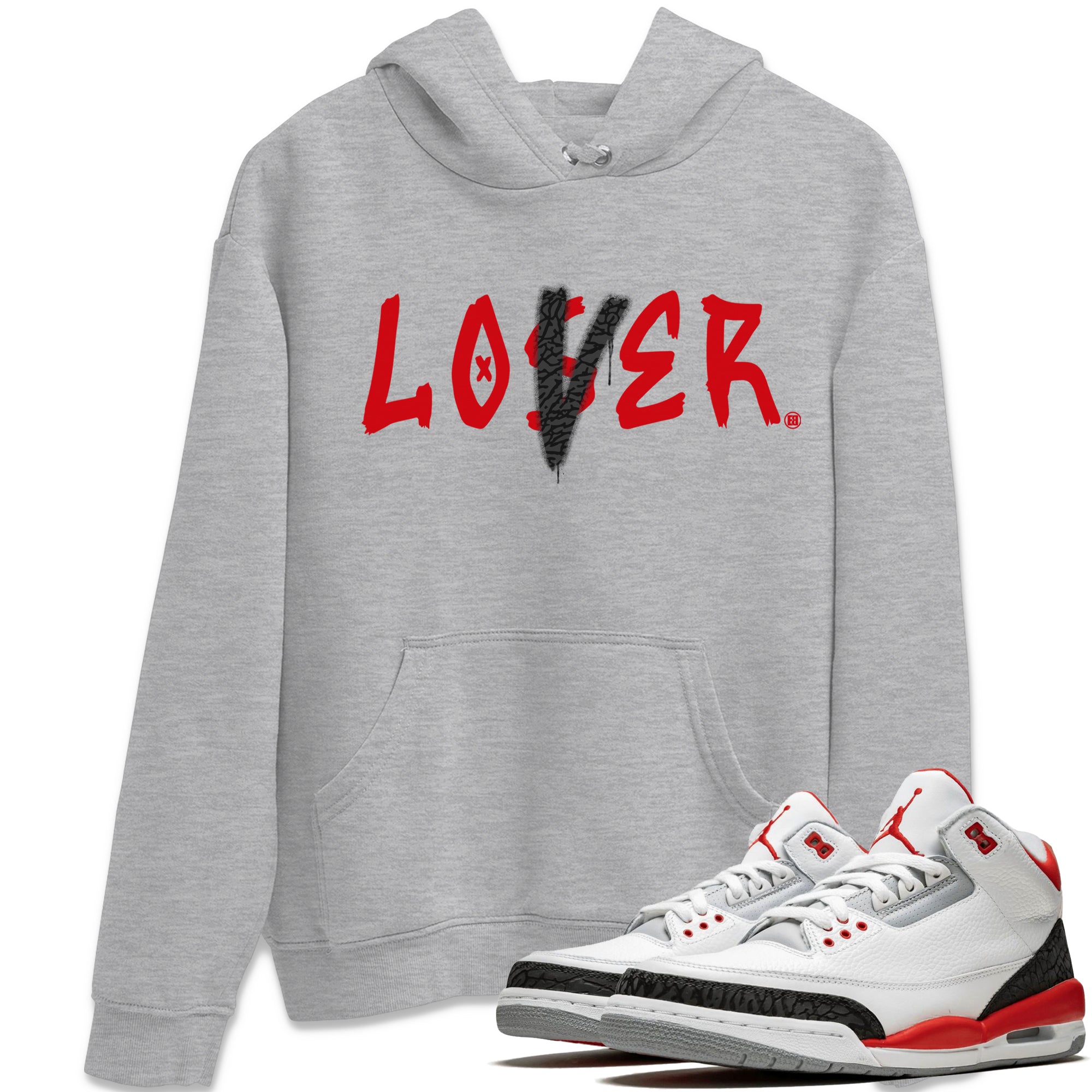 Loser Lover Unisex Tops - Air Jordan 3 Fire Red