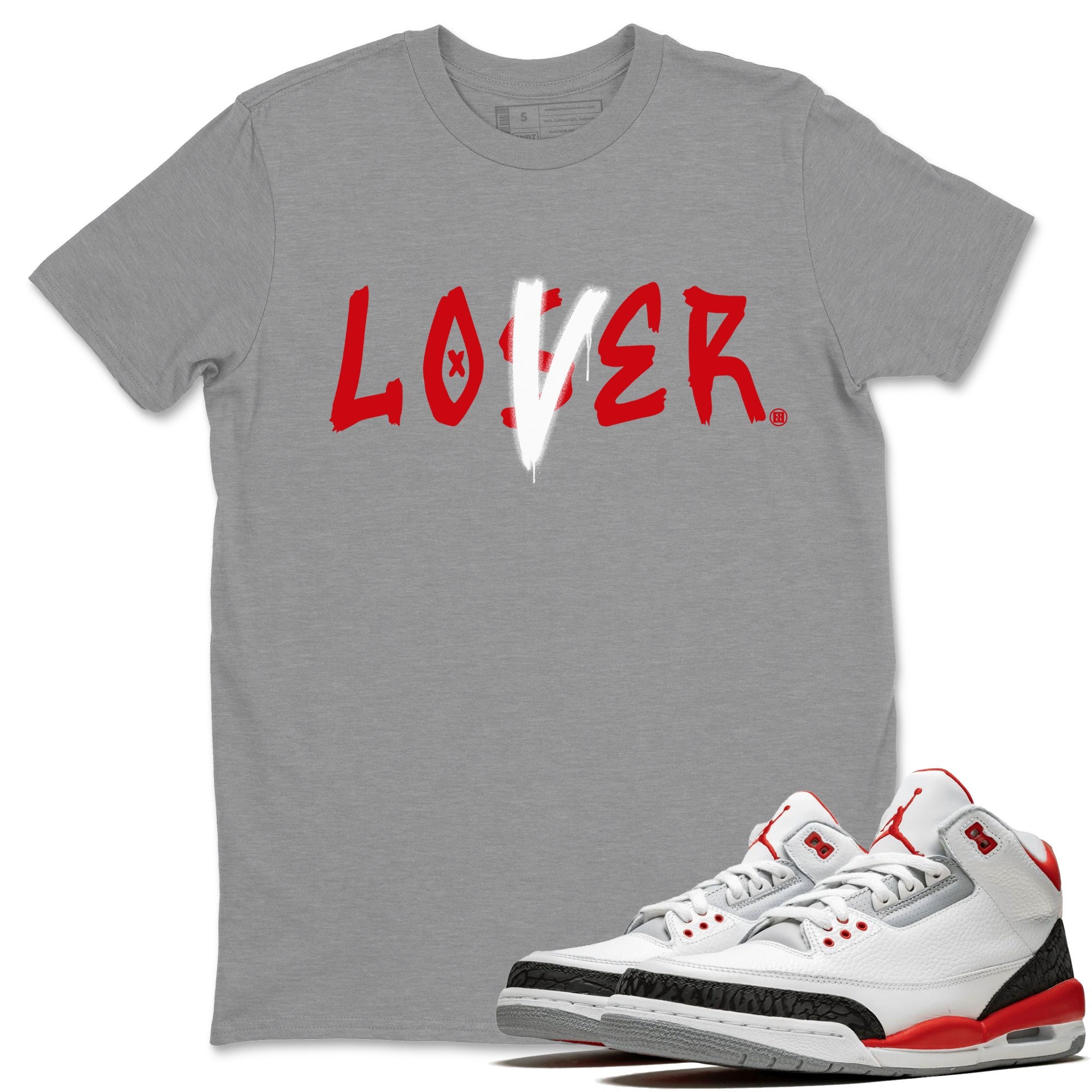 Loser Lover Unisex Tops - Air Jordan 3 Fire Red