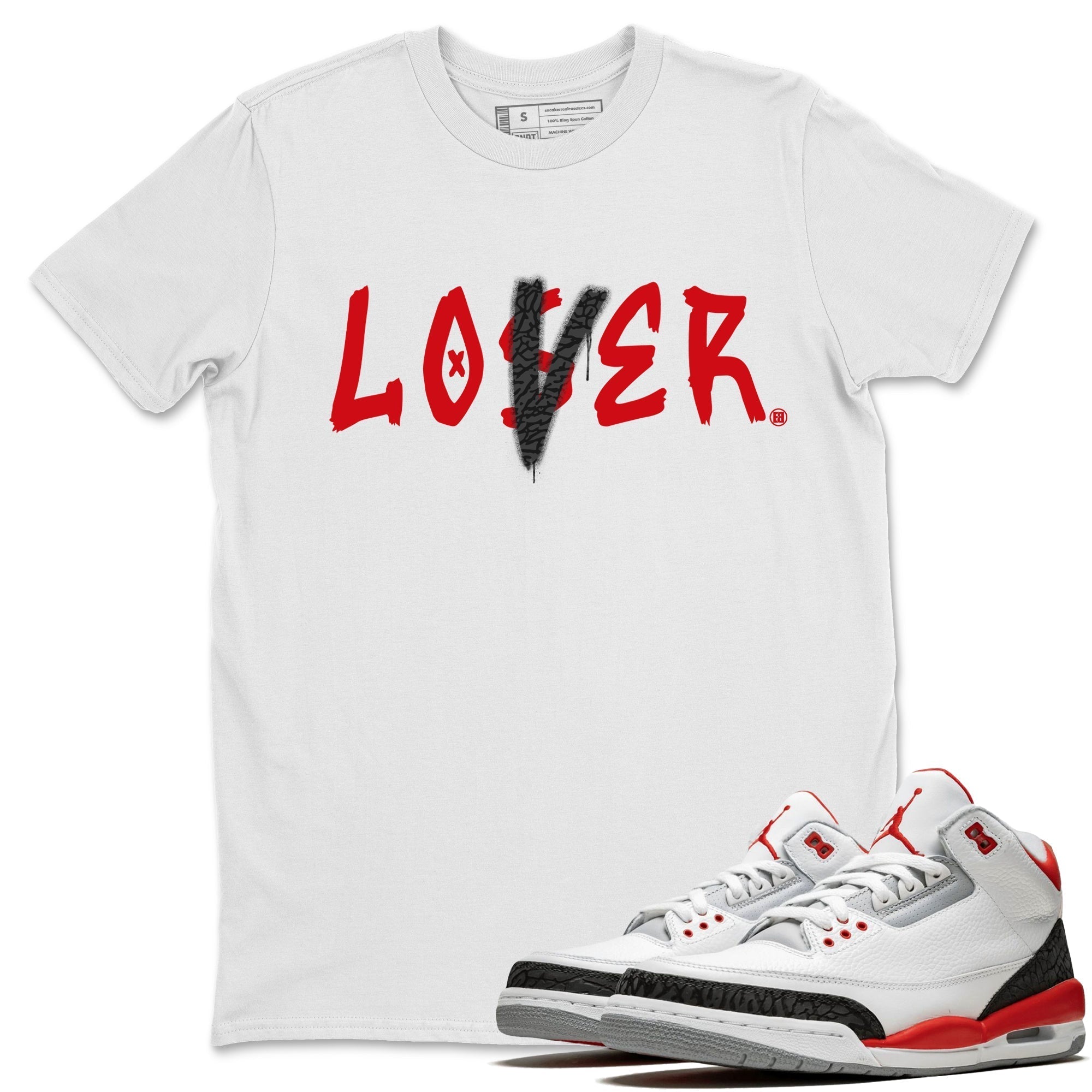 Loser Lover Unisex Tops - Air Jordan 3 Fire Red