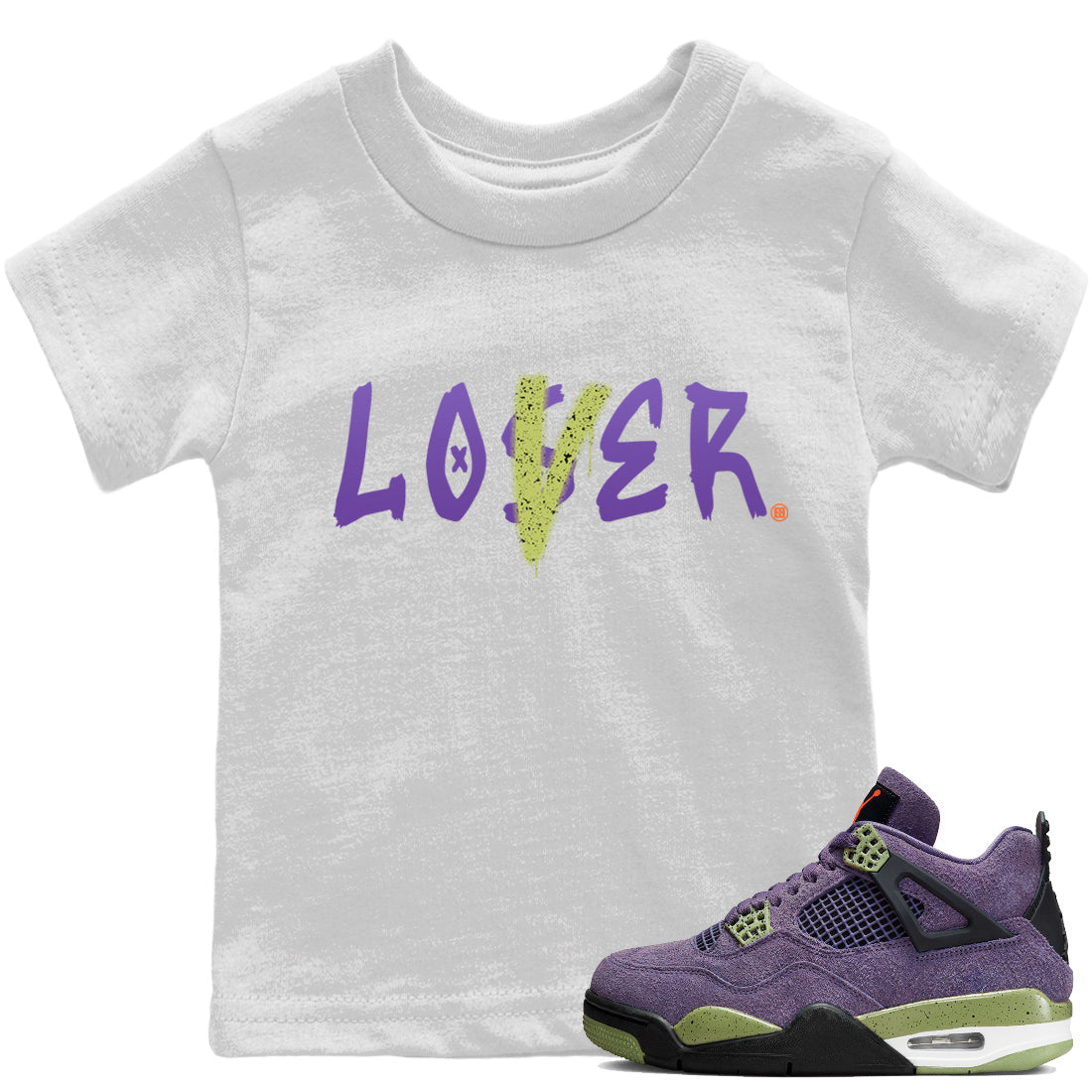 Loser Lover Kids Tops - Air Jordan 4 Canyon Purple