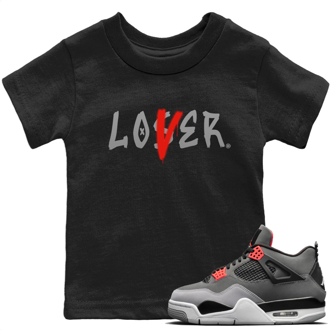 Loser Lover Kids Tops - Air Jordan 4 Infrared