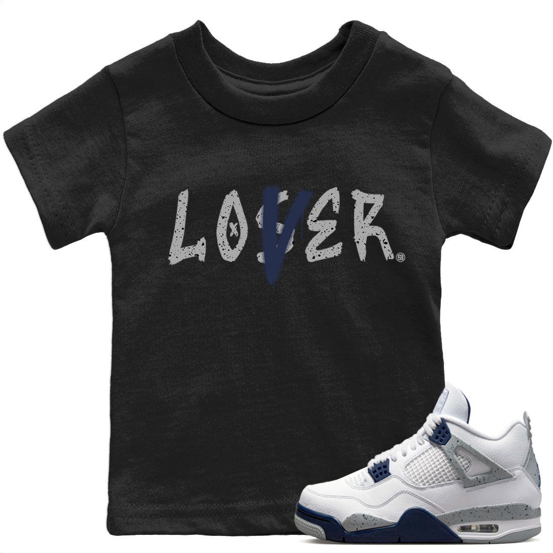Loser Lover Kids Tops - Air Jordan 4 Midnight Navy