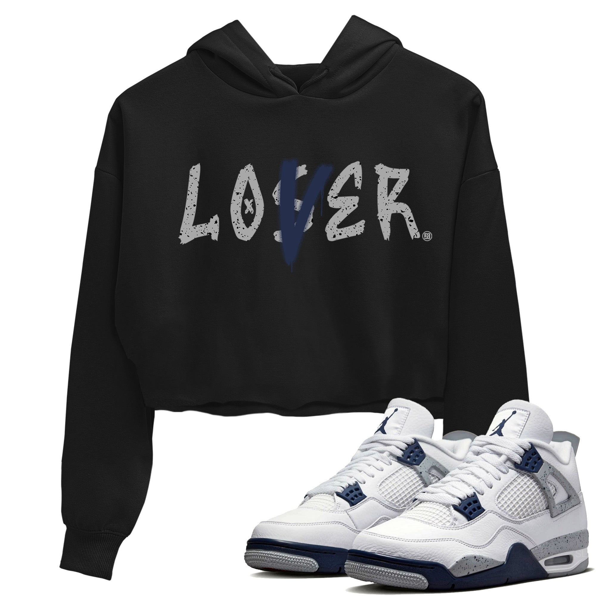 Loser Lover Women's Tops - Air Jordan 4 Midnight Navy