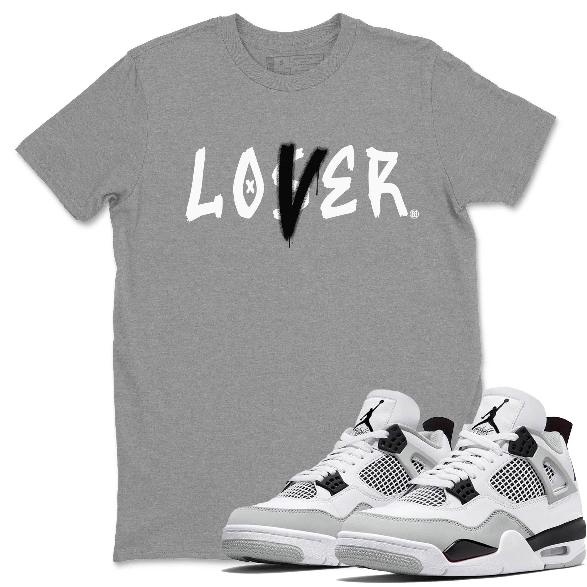 Loser Lover Unisex Tops - Air Jordan 4 Military Black